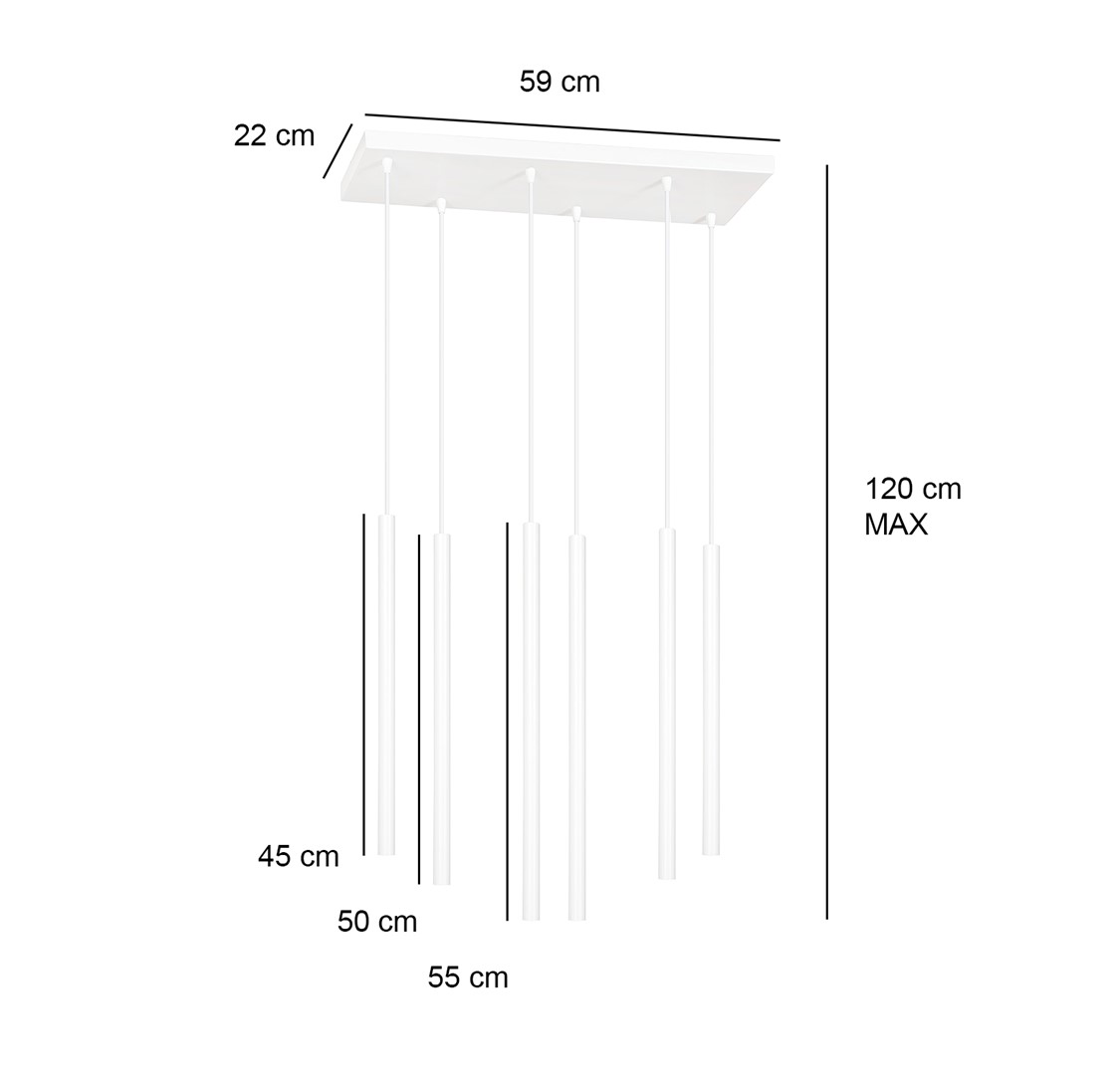 Lampa wisząca SELTER Biały 553/6 - 553/6