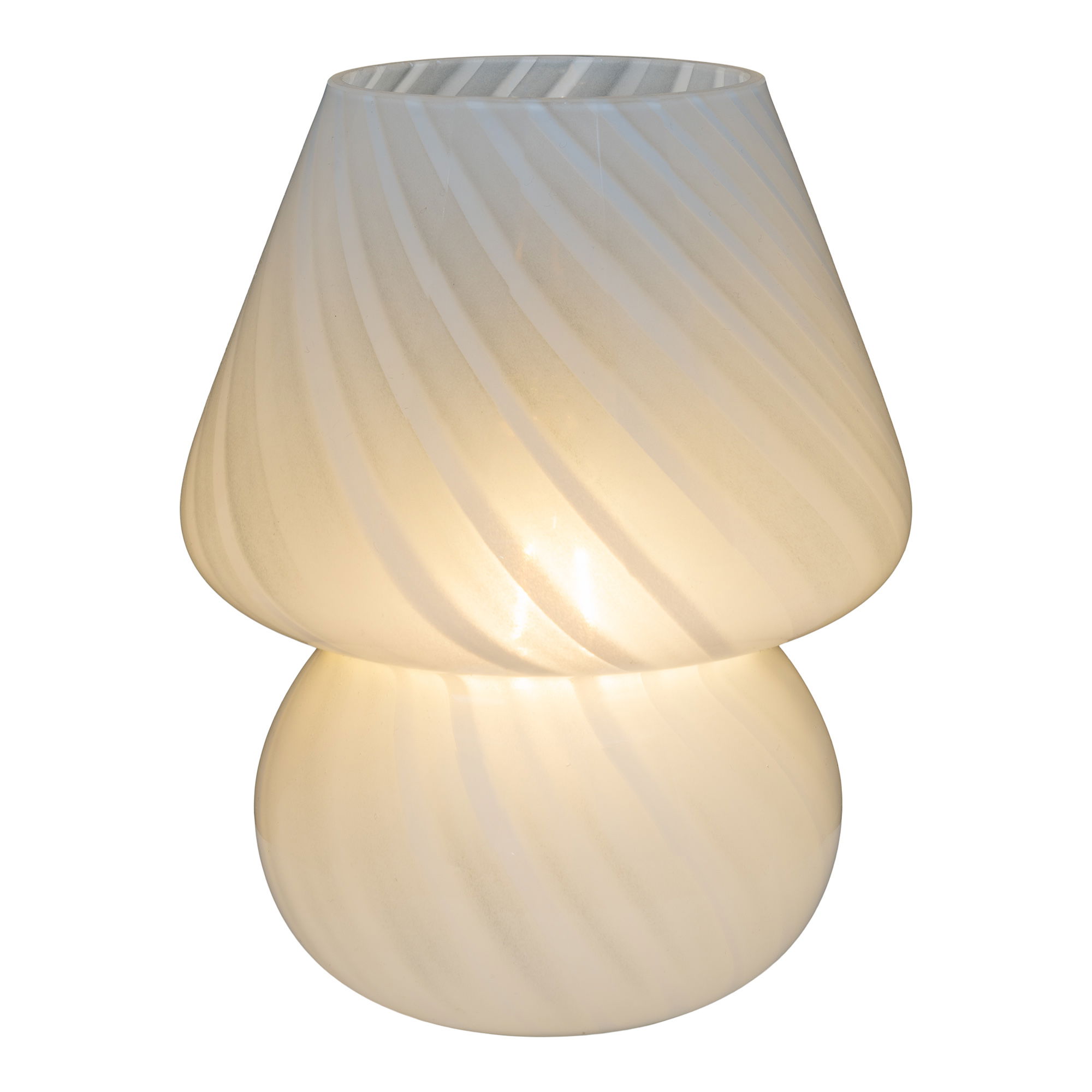 Lampa stołowa szklana ALTON biała - 6405240