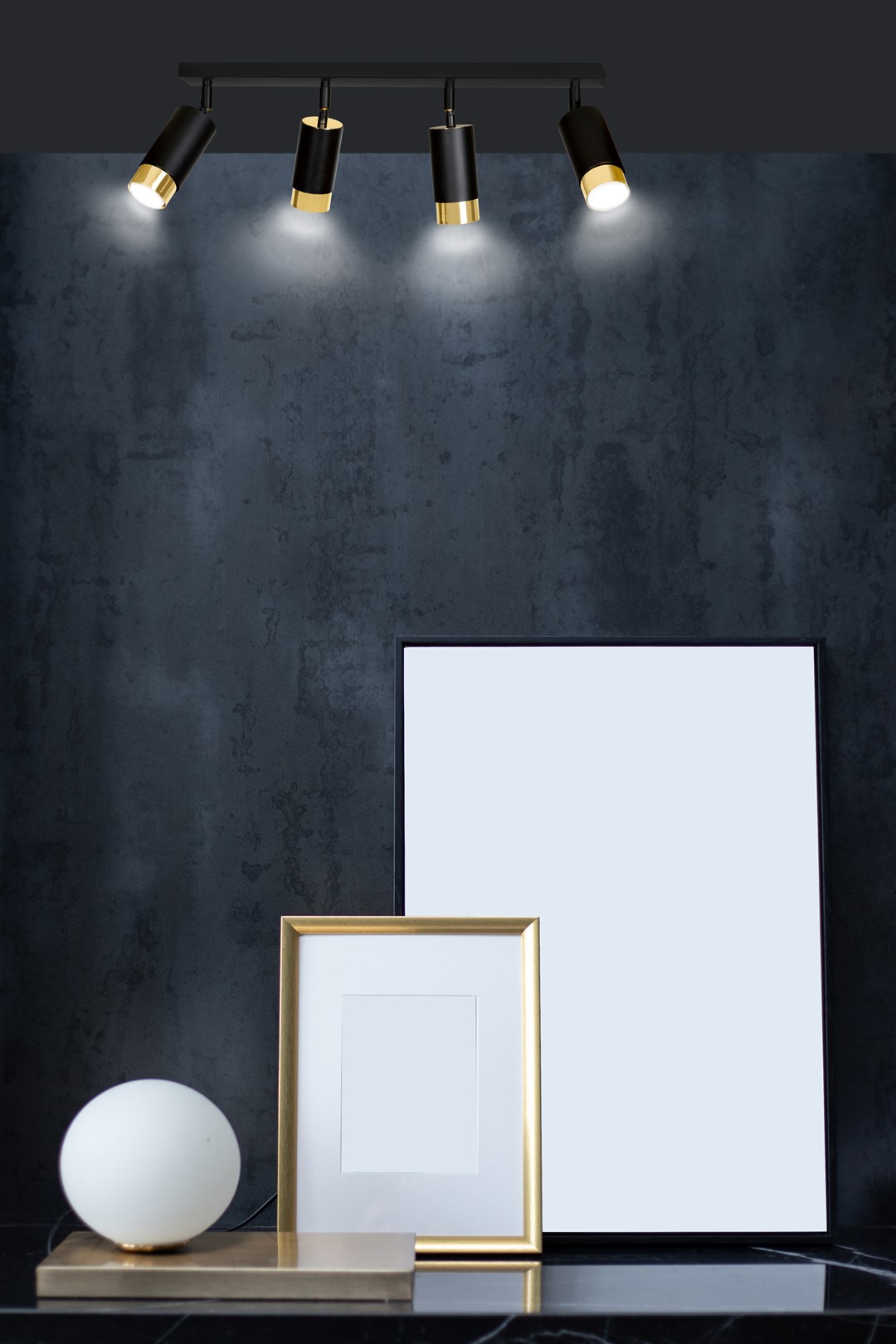 Lampa sufitowa HIRO Czarny/Złoty 965/4 - 965/4