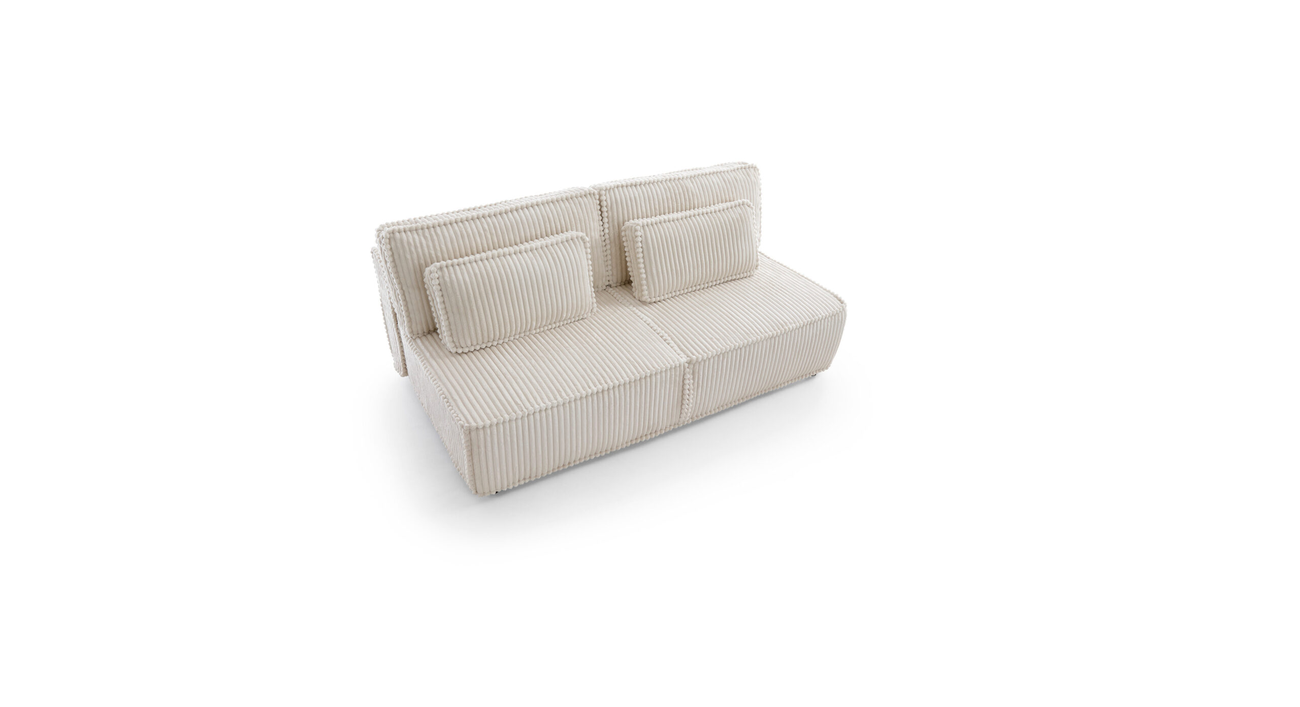 Sofa rozkładana KOMMA funkcja spania - tkanina Tilia 01 kremowa - KOMMA_SOF_TILIA01