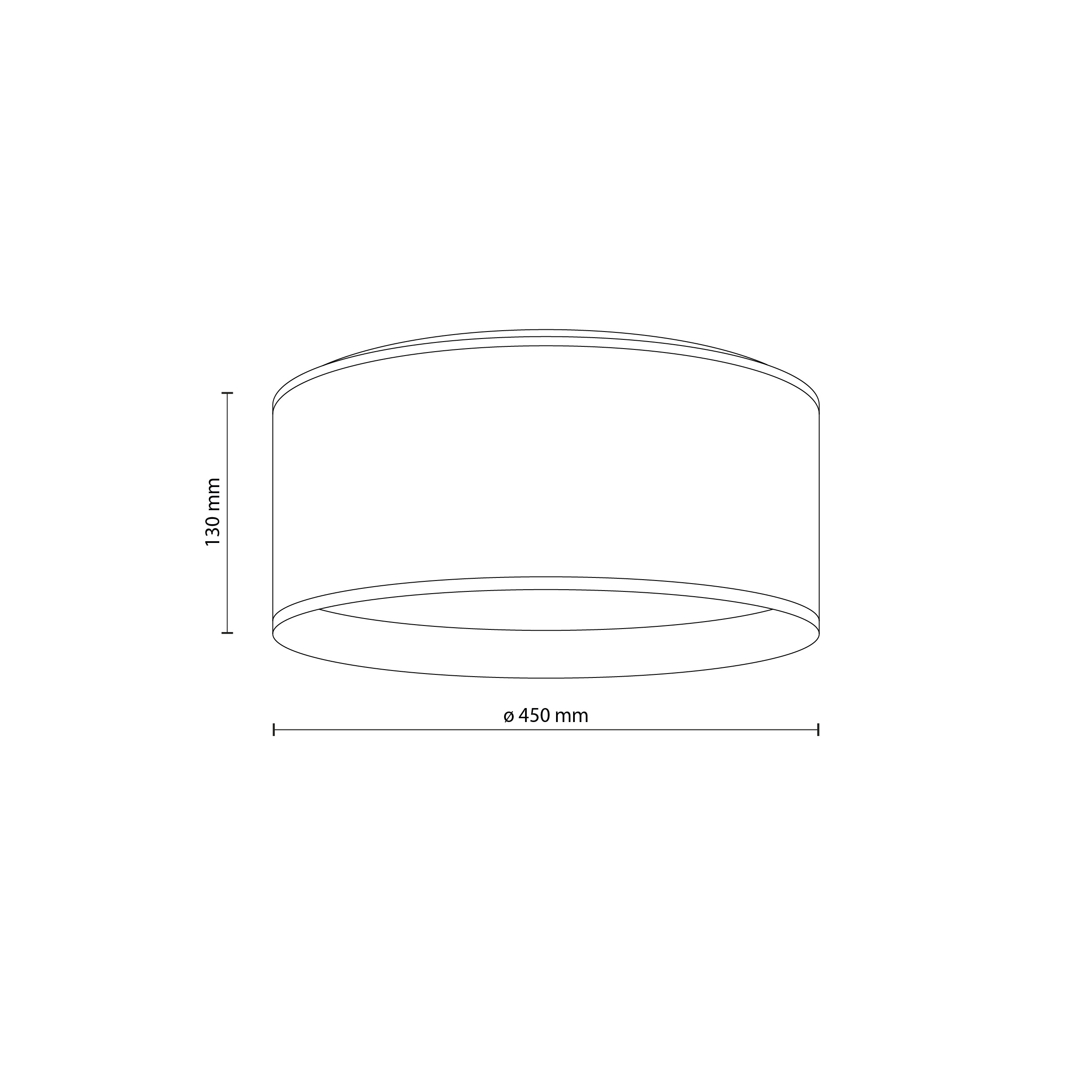 Lampa sufitowa JUTA brązowa okrągła z białym kloszem 38x13cm - TK_5798
