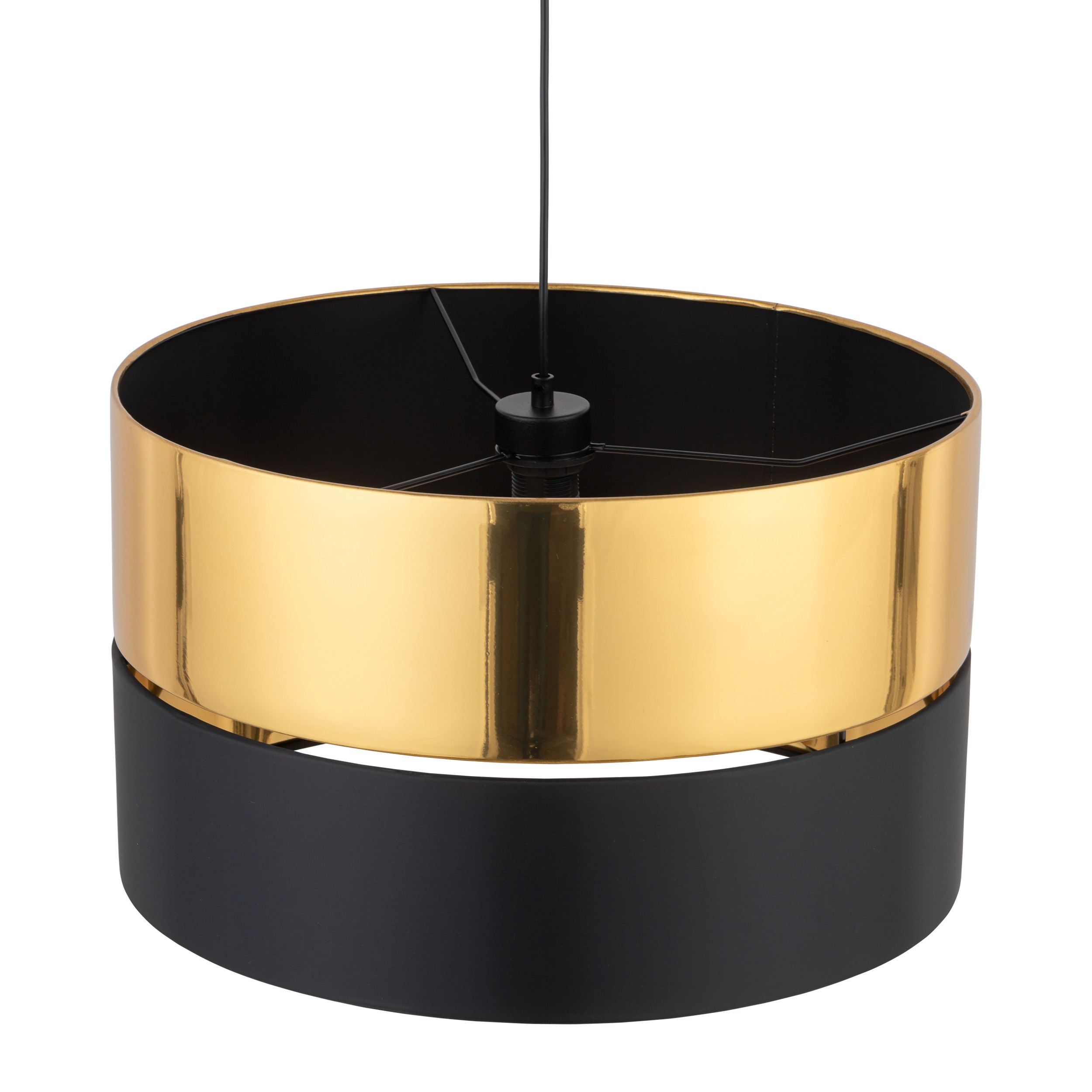 Lampa wisząca HILTON czarna ze złotymi elementami 175x50cm - TK_4346