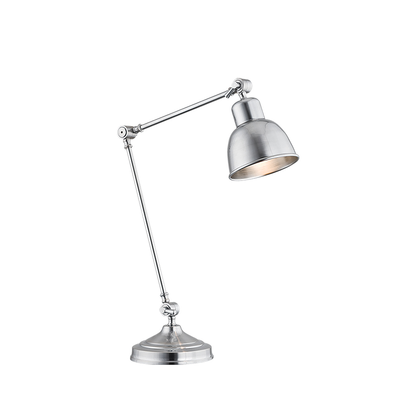 Lampa biurkowa EUFRAT metalowa chrom szczotkowany regulowana 45 cm - 3196