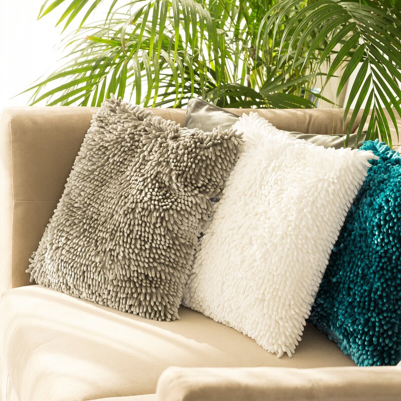 POSZEWKA SHAGGY 2 40X40 CM STALOWY - EU_326434