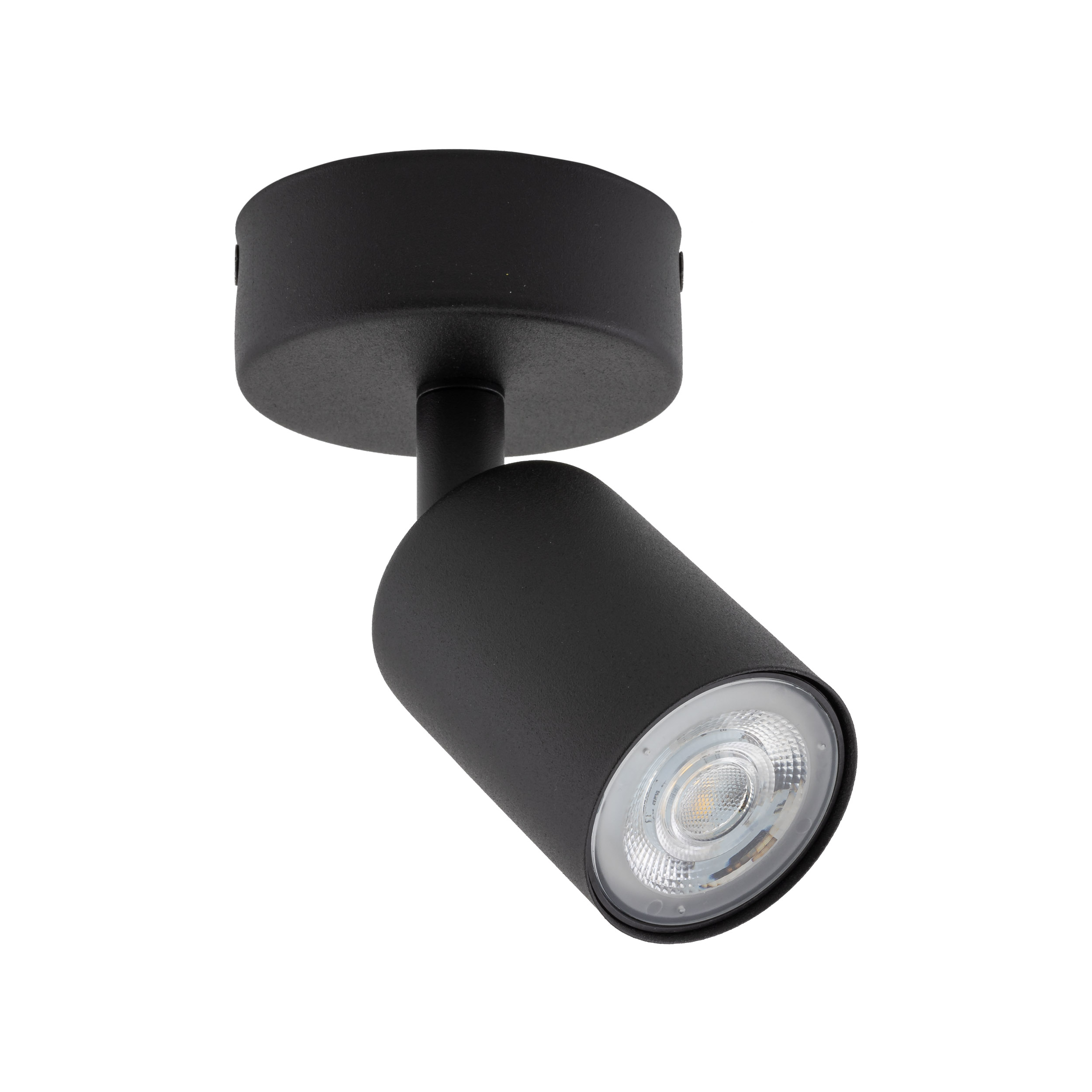 Lampa sufitowa TOP czarna regulowana 15x12cm