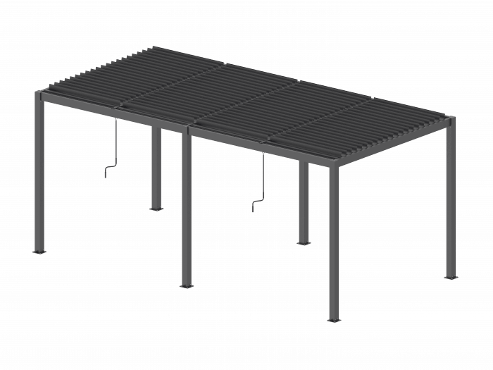 Pergola LUXE 5.8x3m antracyt z LED - MI_5905610251277