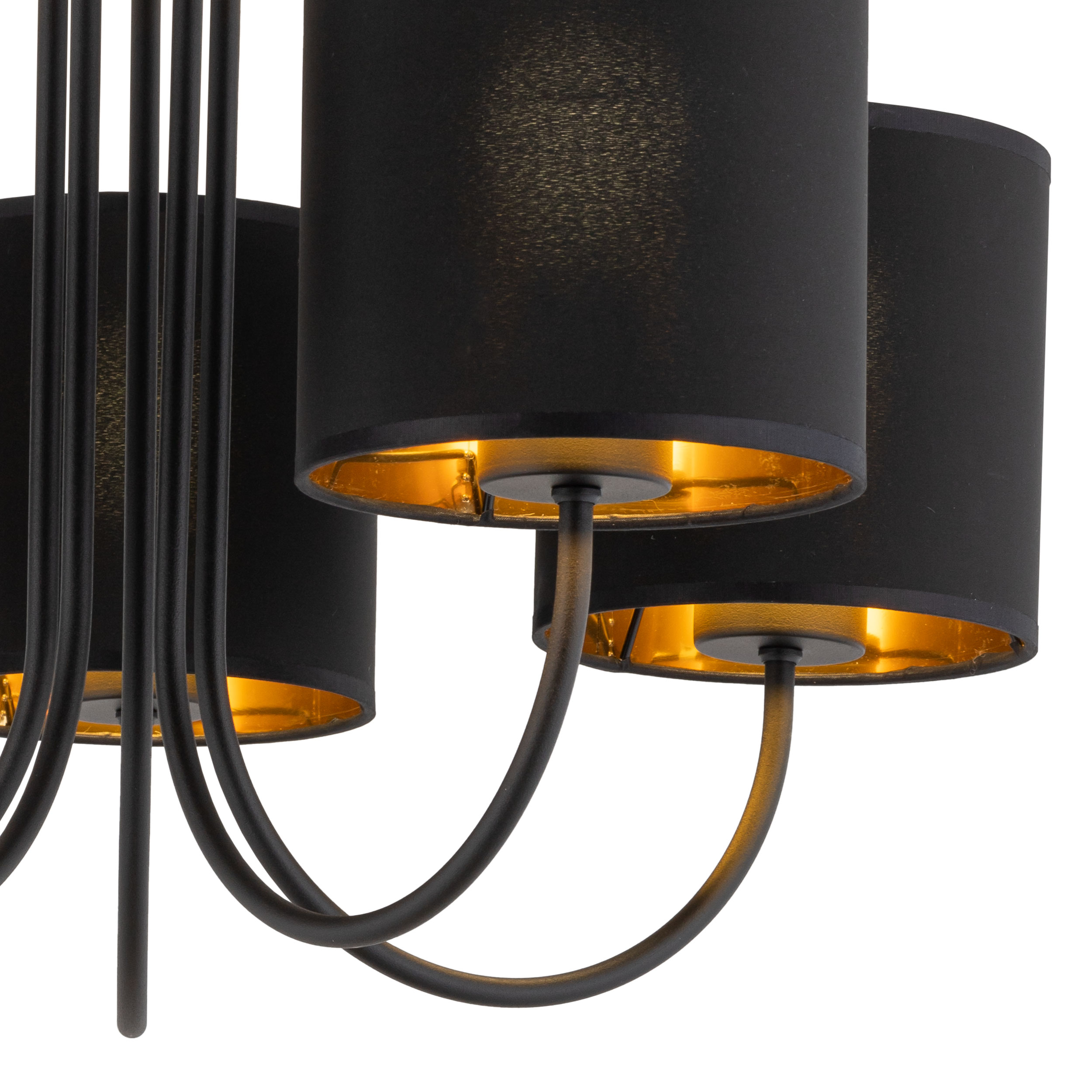Lampa sufitowa TORENS czarna ze złotym środkiem 60x49cm - TK_4595