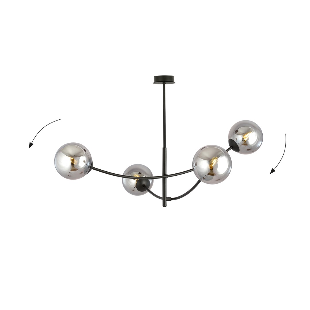 Lampa sufitowa  HUNTER Czarny 1100/4 - 1100/4