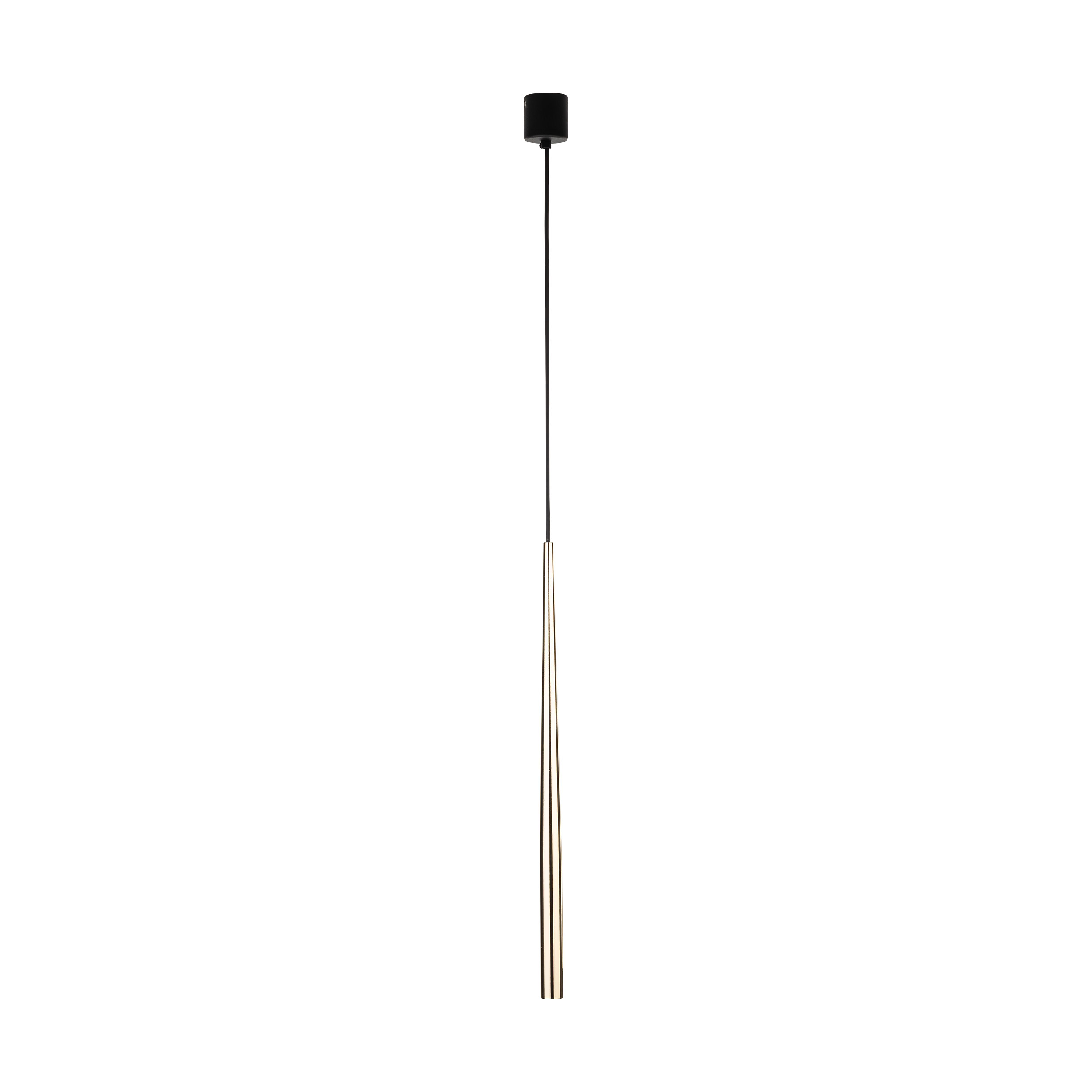 Lampa wisząca PIANO czarna złota podłużna smukła 139x5cm - TK_10116