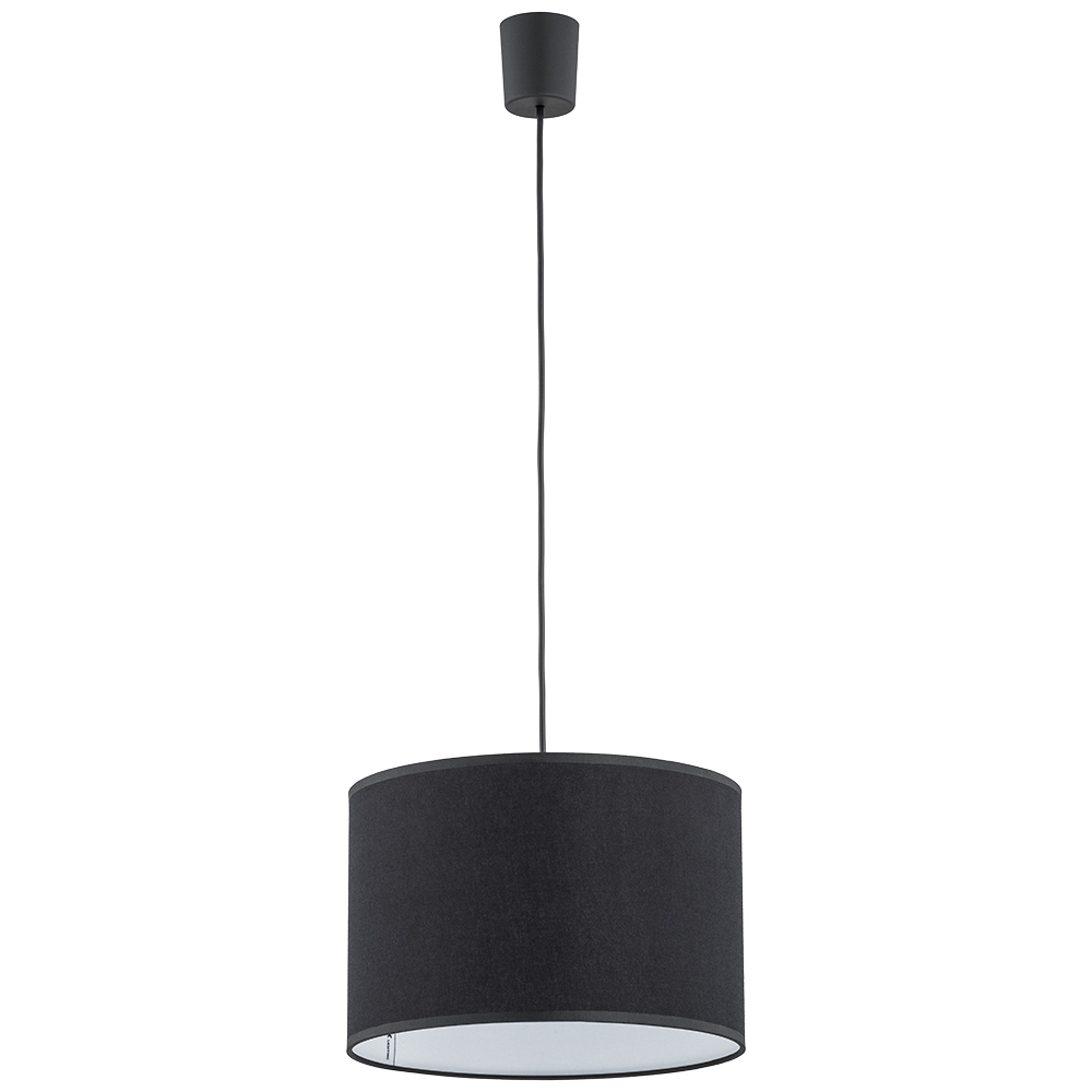 Lampa wisząca RONDO czarna biała wewnątrz okrągła 110x30cm