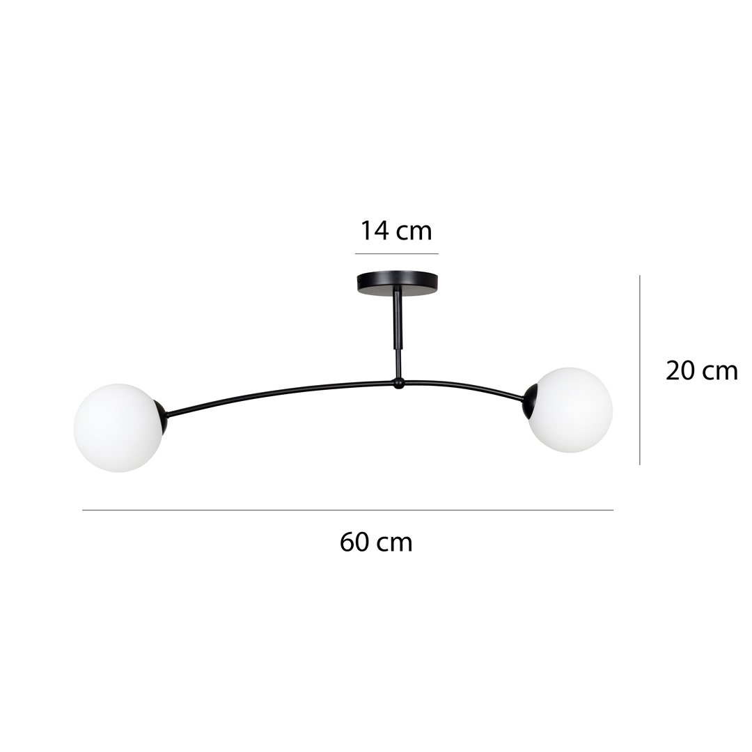 Lampa sufitowa PREGOS Czarny 670/2 - 670/2