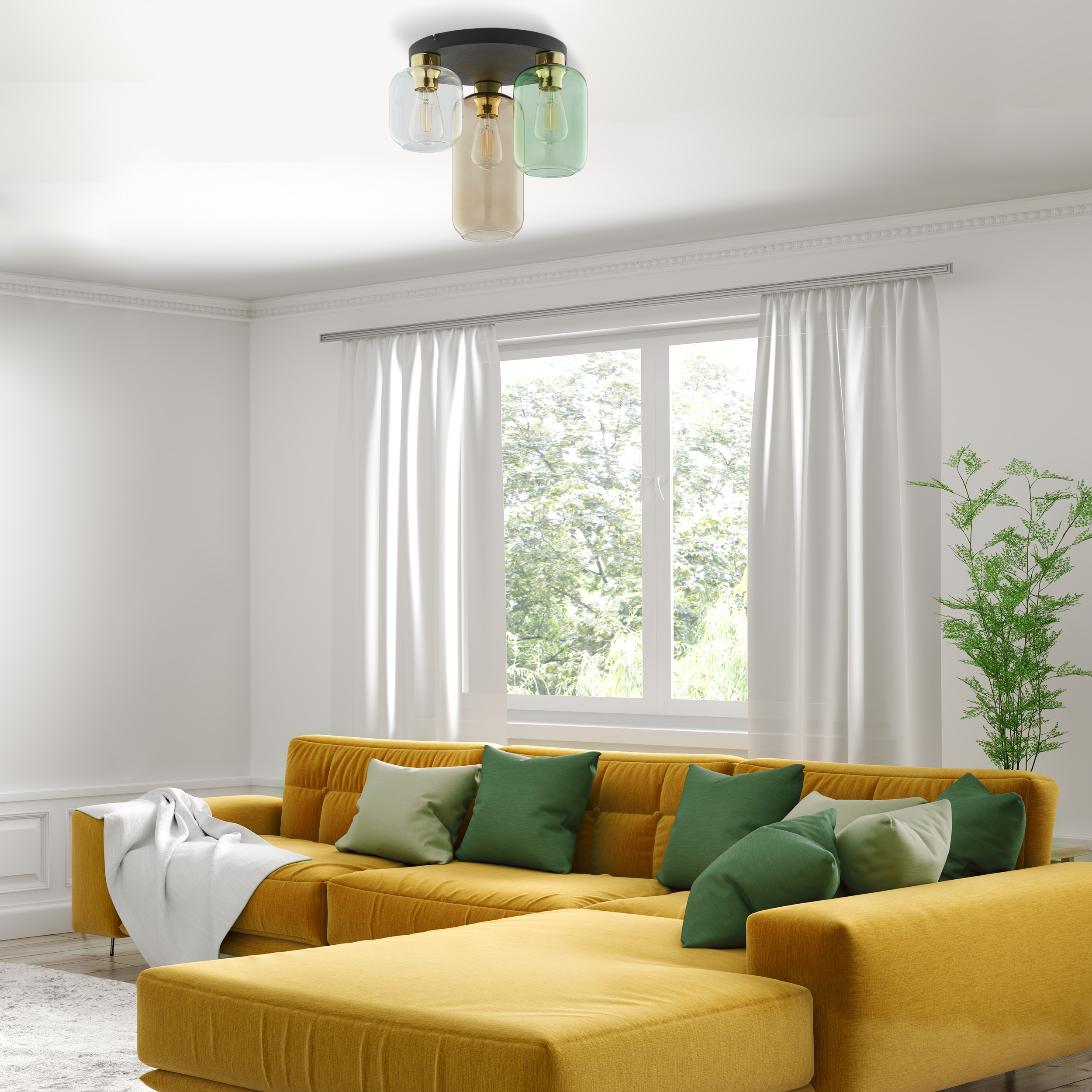 Marco Green Lampa Sufitowa 3 Pł - TK_3318
