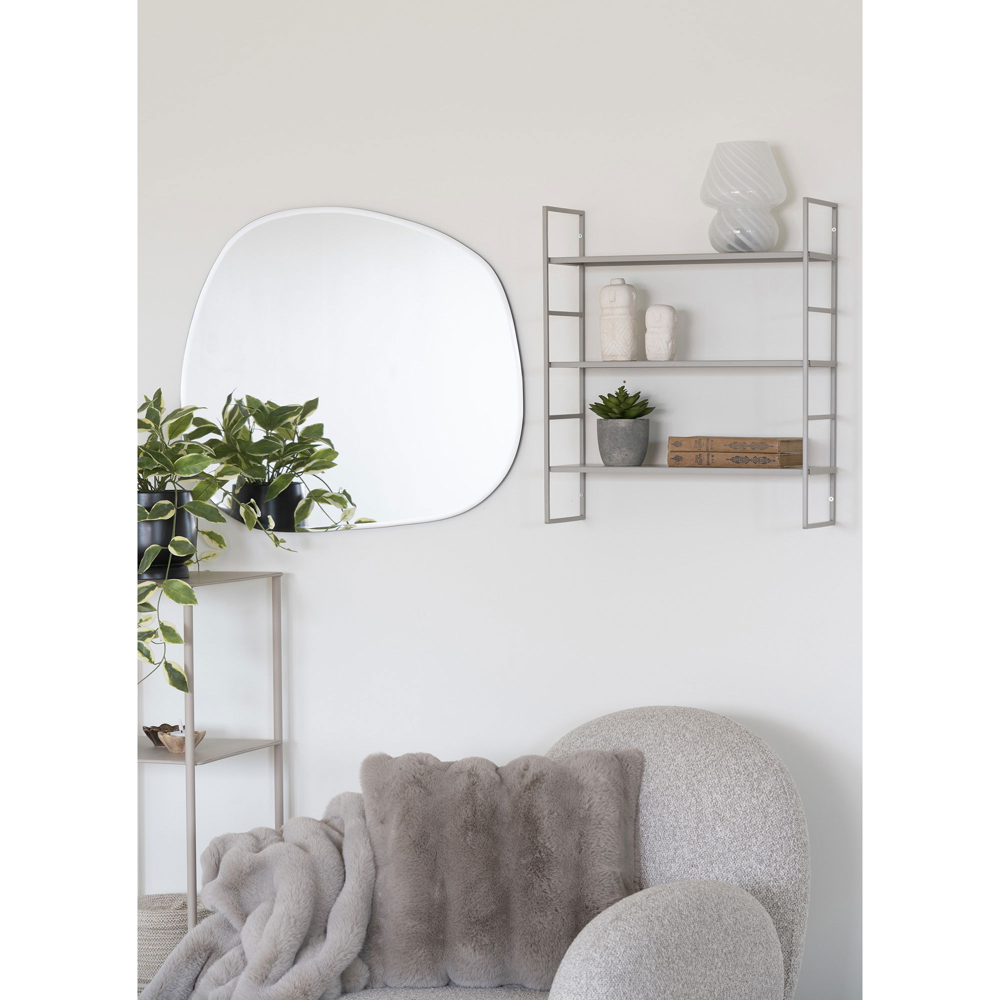 Lampa stołowa szklana ALTON biała - 6405240