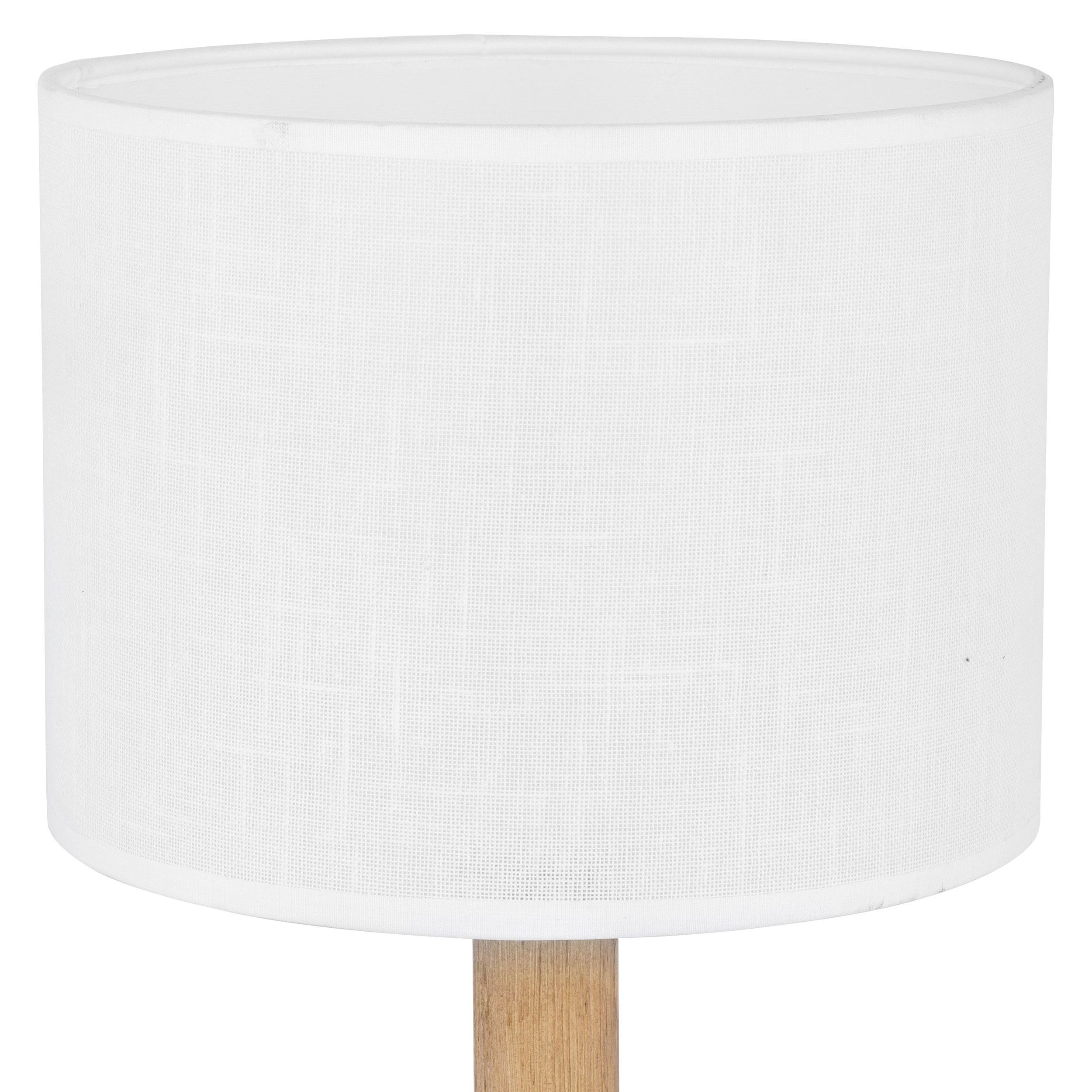 Lampka nocna DEVA biała na drewnianej jasnej nodze 33x20cm - TK_5217