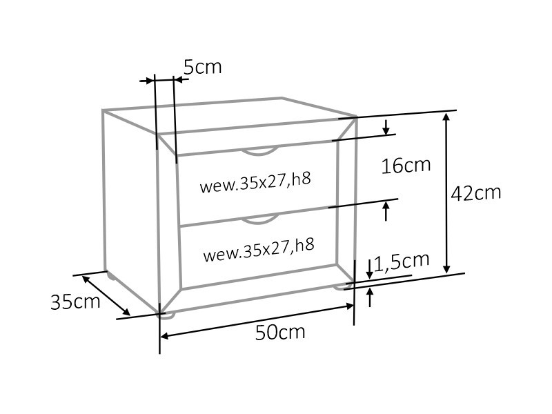 Szafka nocna ET-002 Velvet tapicerowana z szufladami zielona Signal - ET002VZ