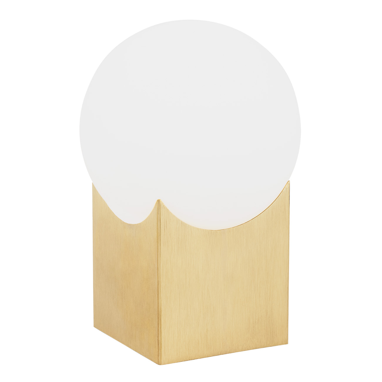 Lampa stołowa AUSTIN mosiądz szczotkowana biała 18x12cm