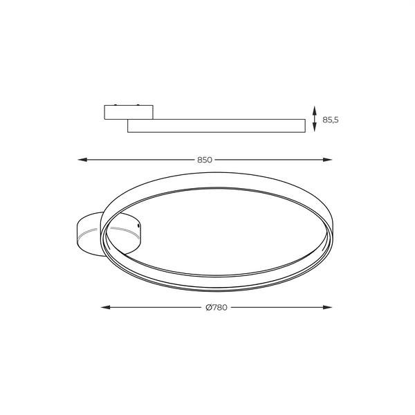 CIRCLE LAMPA SUFITOWA 4 - 046017-023001