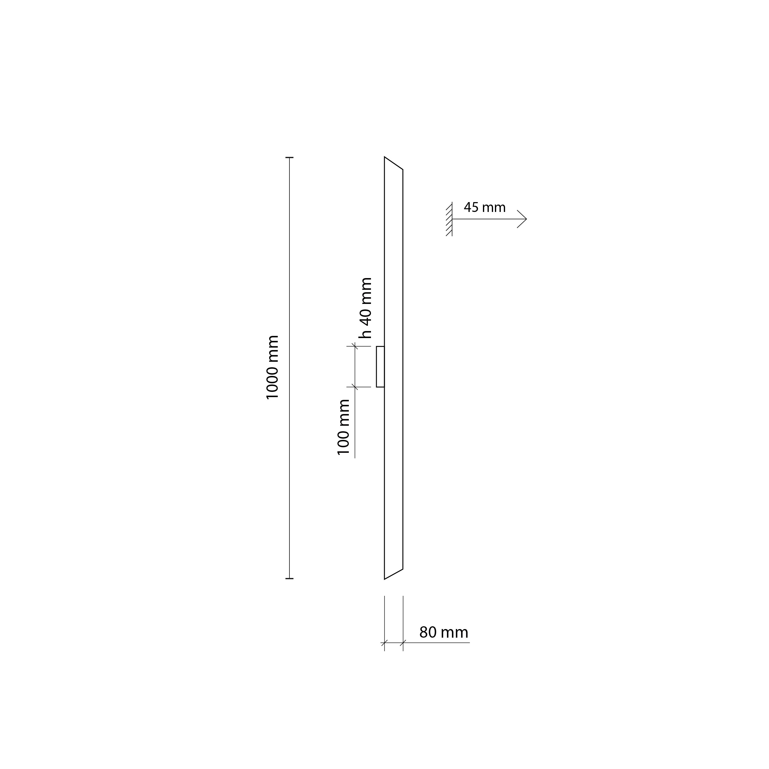 Kinkiet NAVI LED LONG czarny długi metalowy 100x8x4cm - TK_4510