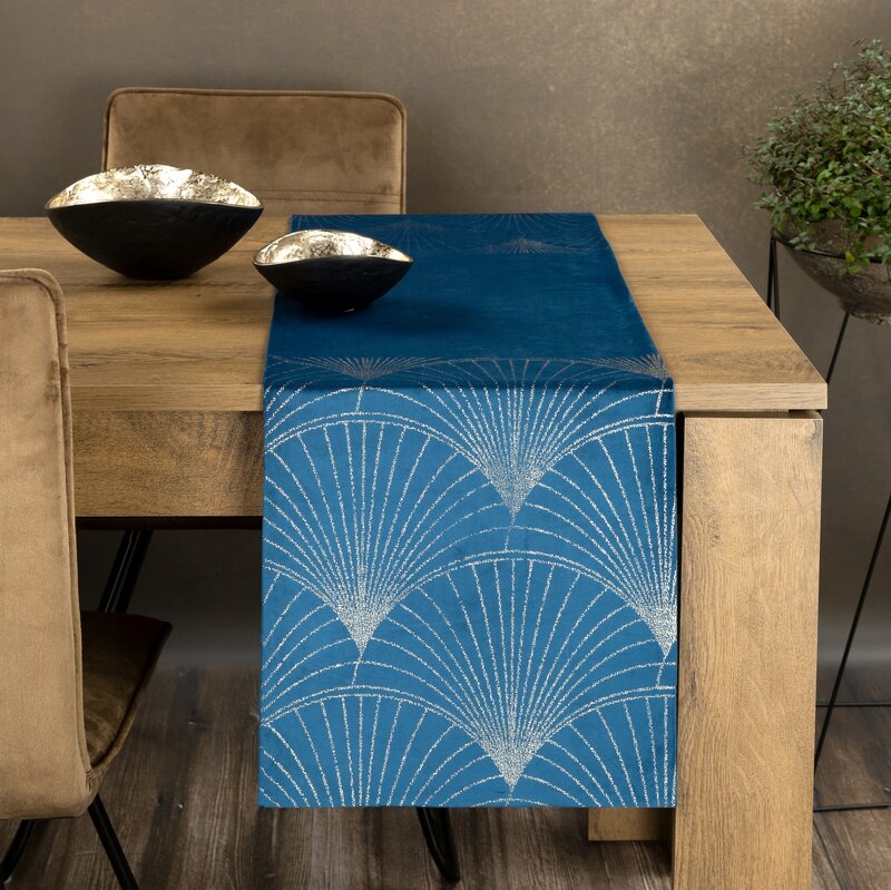 OBRUS BLINK 14 35 X 220 CM GRANATOWY - EU_390105
