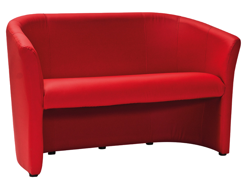 Sofa TM-2 czerwona ekoskóra
