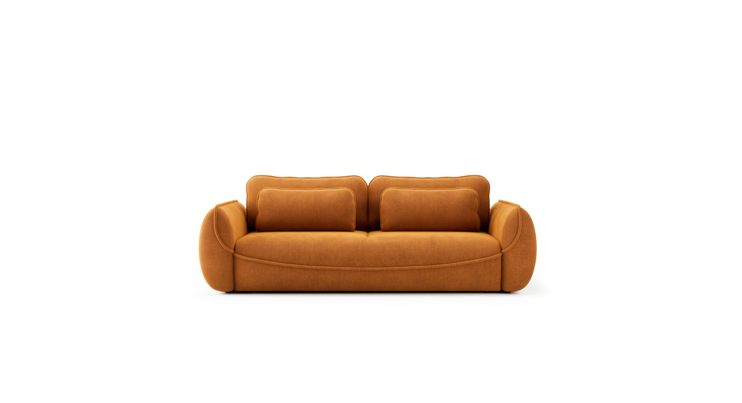 Sofa rozkładana UMEA ozdobne poduszki - tkanina Rebel 20 -cynamon - UMEA_SO_REBEL20