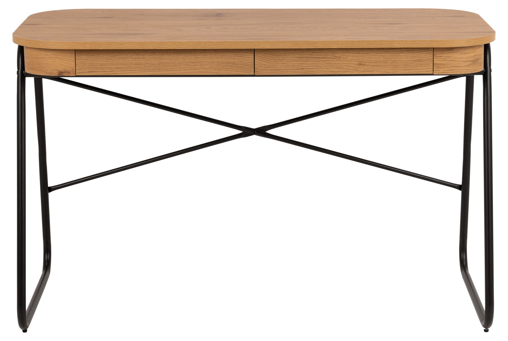 Biurko z 2 szufladami BLUETON 60x120 cm Naturalny, Czarny - 0000103752