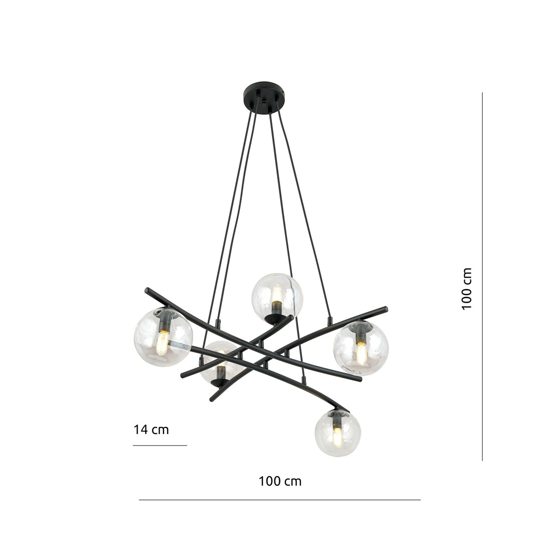 Lampa wisząca ESSA Czarny 1202/5 - 1202/5