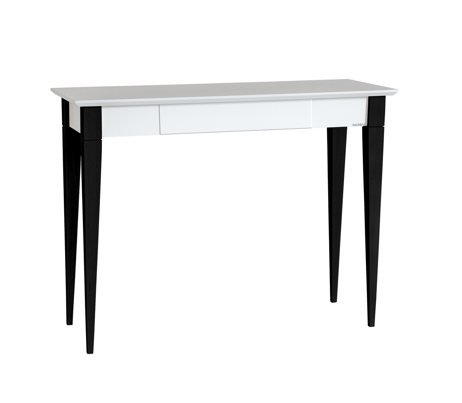 Biurko z szufladą MIMO 105x40cm białe czarne nogi
