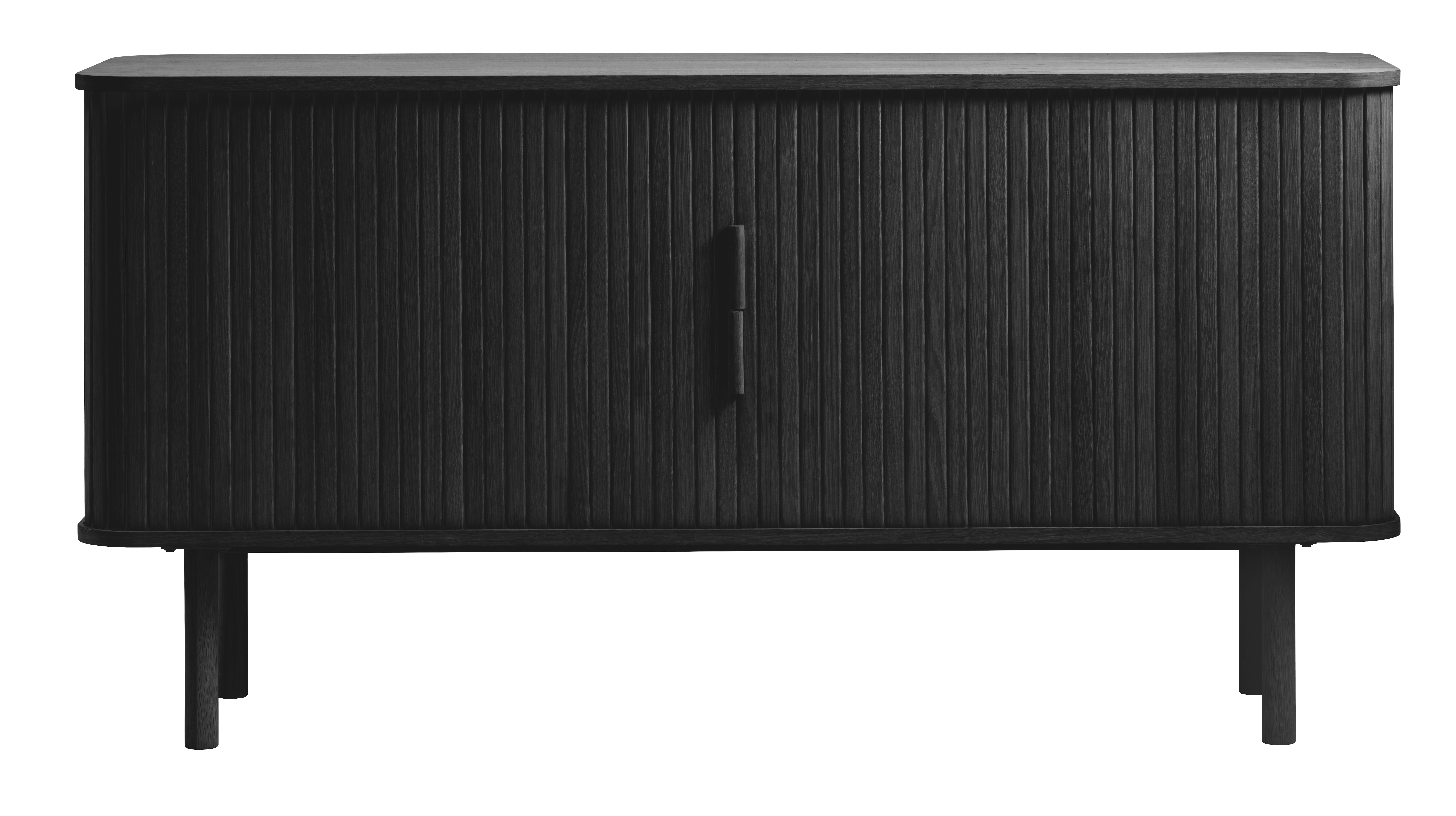 Komoda 2-drzwiowa CAVO 160 cm ryflowana - dąb czarny - UN_48944641
