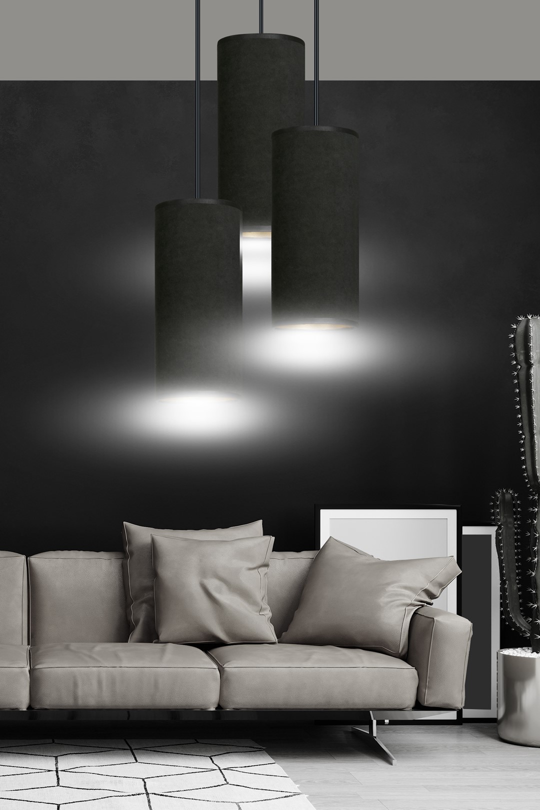 Lampa wisząca BENTE Czarny 1067/3PREM - 1067/3PREM