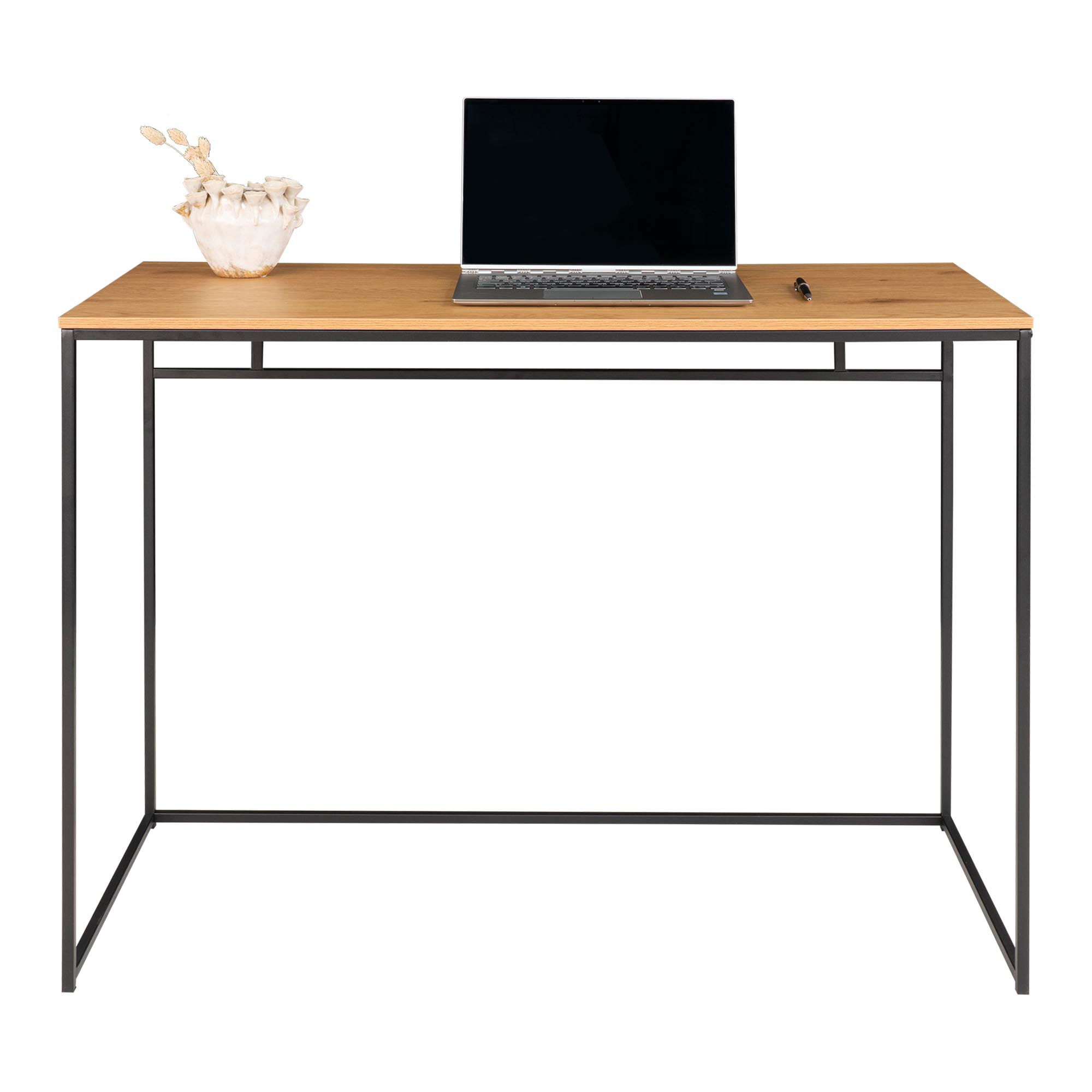 Biurko minimalistyczne VITA 100x45x75 cm - naturalny, czarny - 2402055