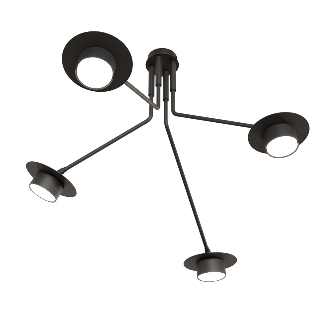 Lampa sufitowa MIZU 4 BL czarna - 1448/4