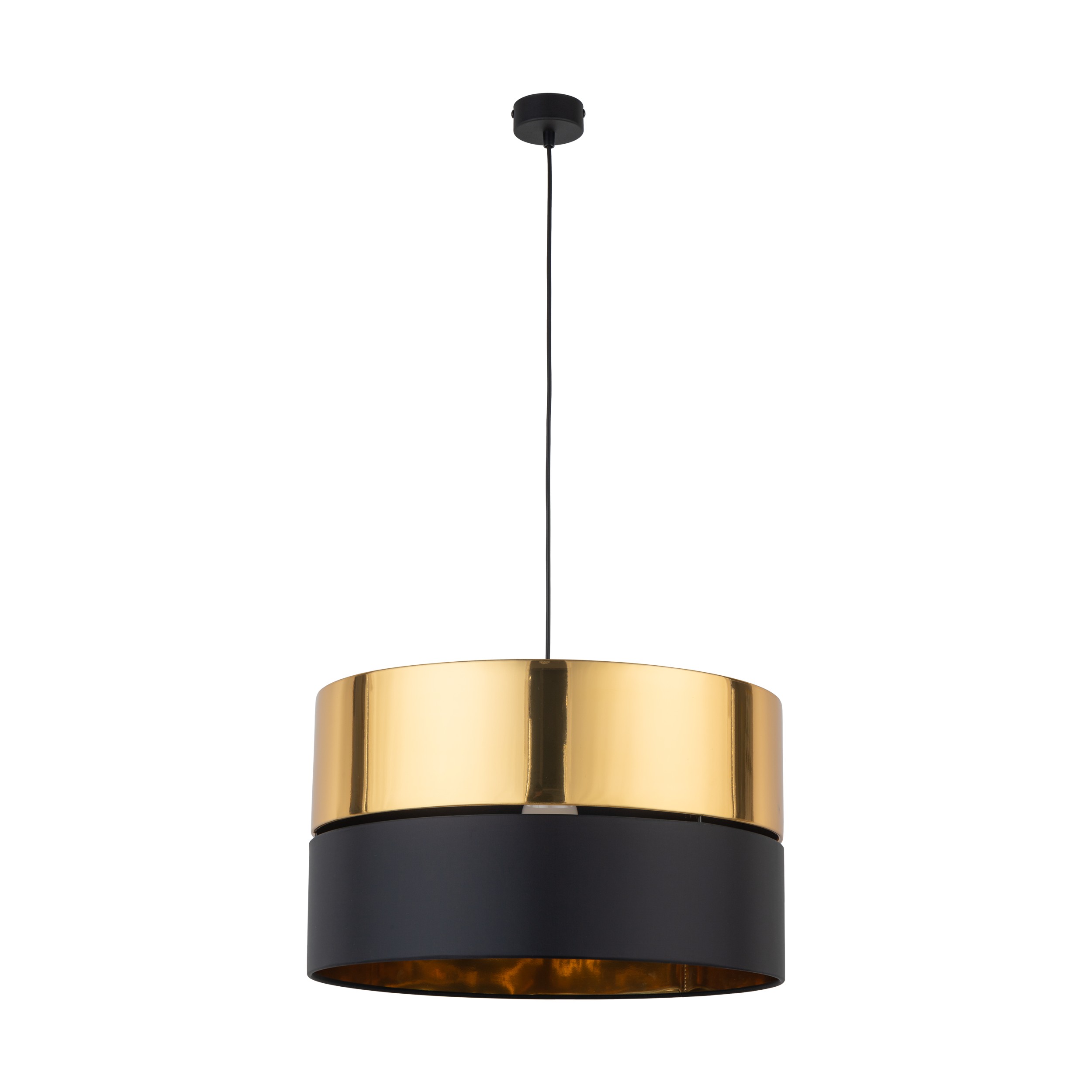 Lampa wisząca HILTON czarna ze złotymi elementami 175x50cm - TK_4346