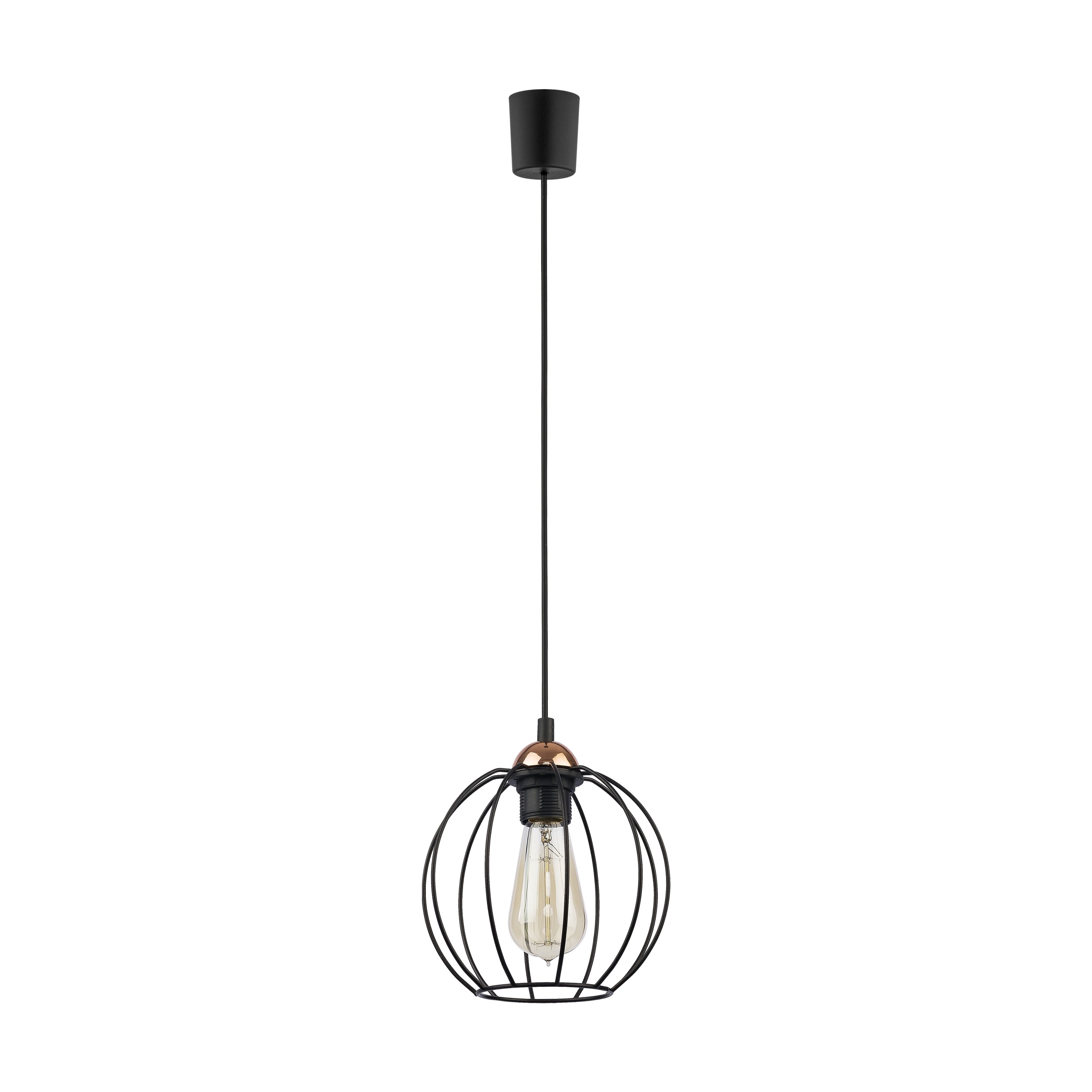 Lampa wisząca GALAXY czarna ze złotym elementem 165x18cm