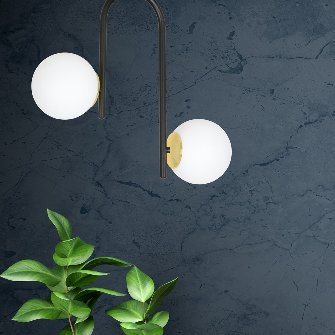 Lampa sufitowa RAGNAR Czarny/Złoty 1032/2 - 1032/2