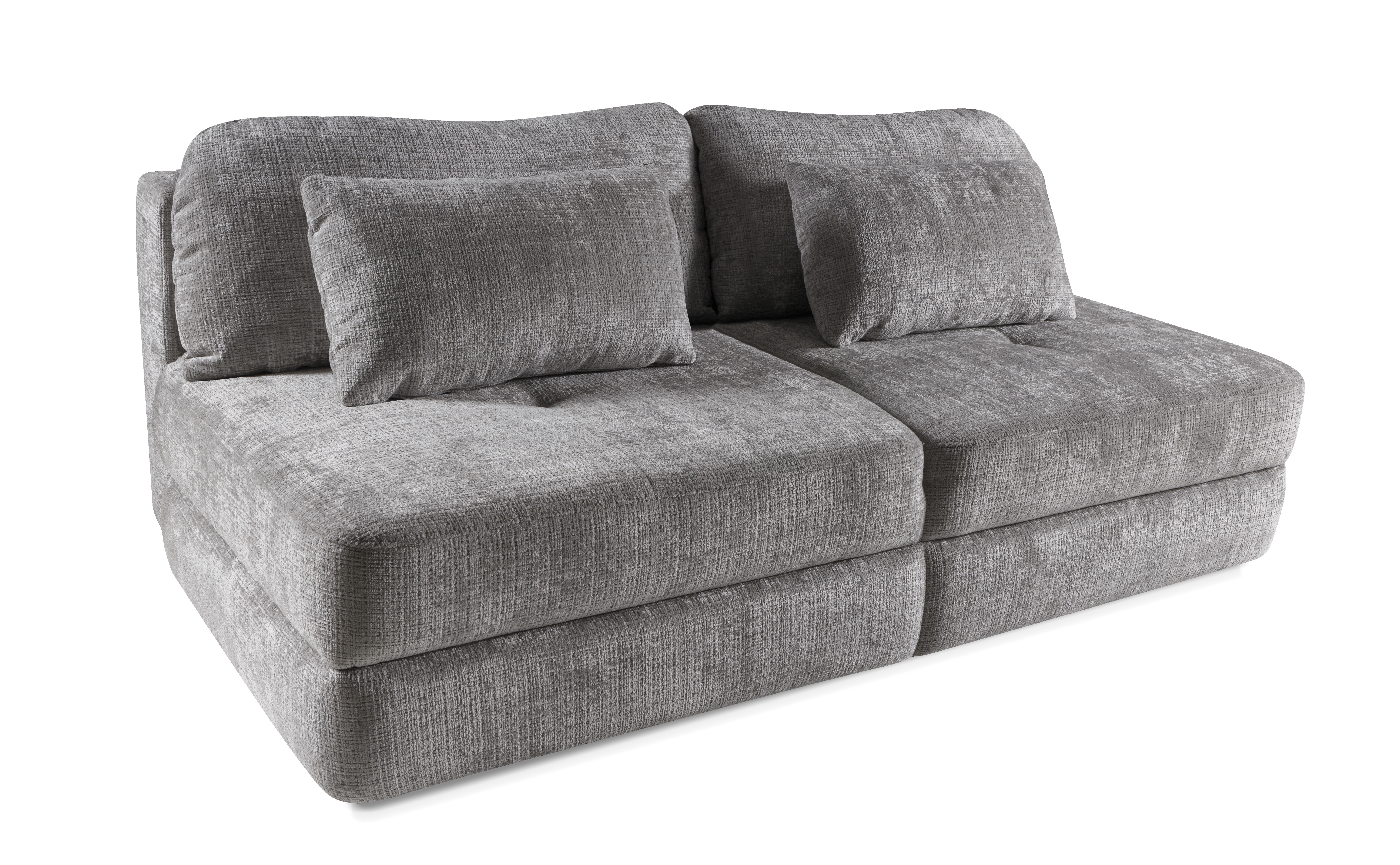 Sofa rozkładana RAMARO z powiększoną powierzchnią spania Cremona 81 - szara