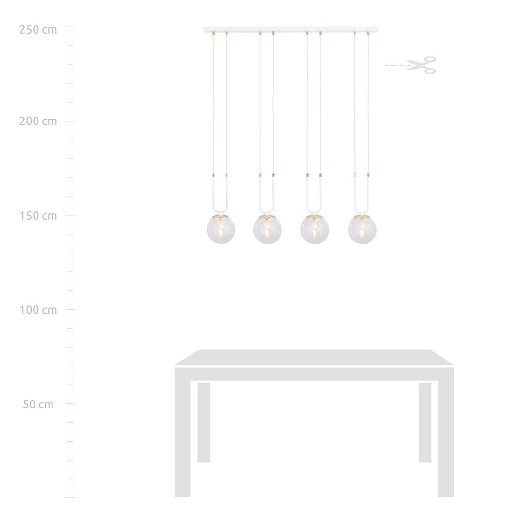 Lampa wisząca GLAM Biały 1116/4 - 1116/4