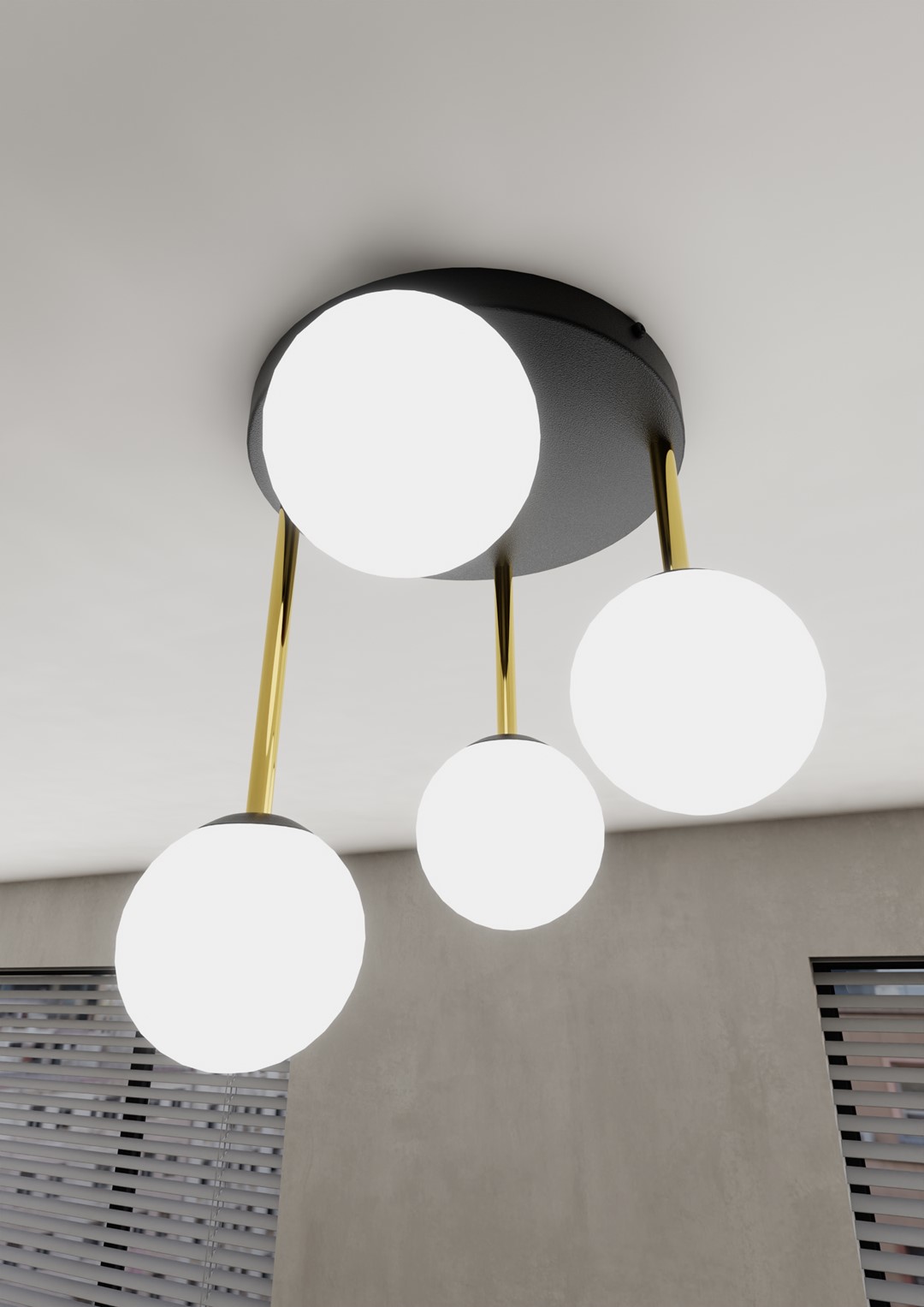 Lampa sufitowa  DOLCE Czarny,Złoty 1260/4 - 1260/4