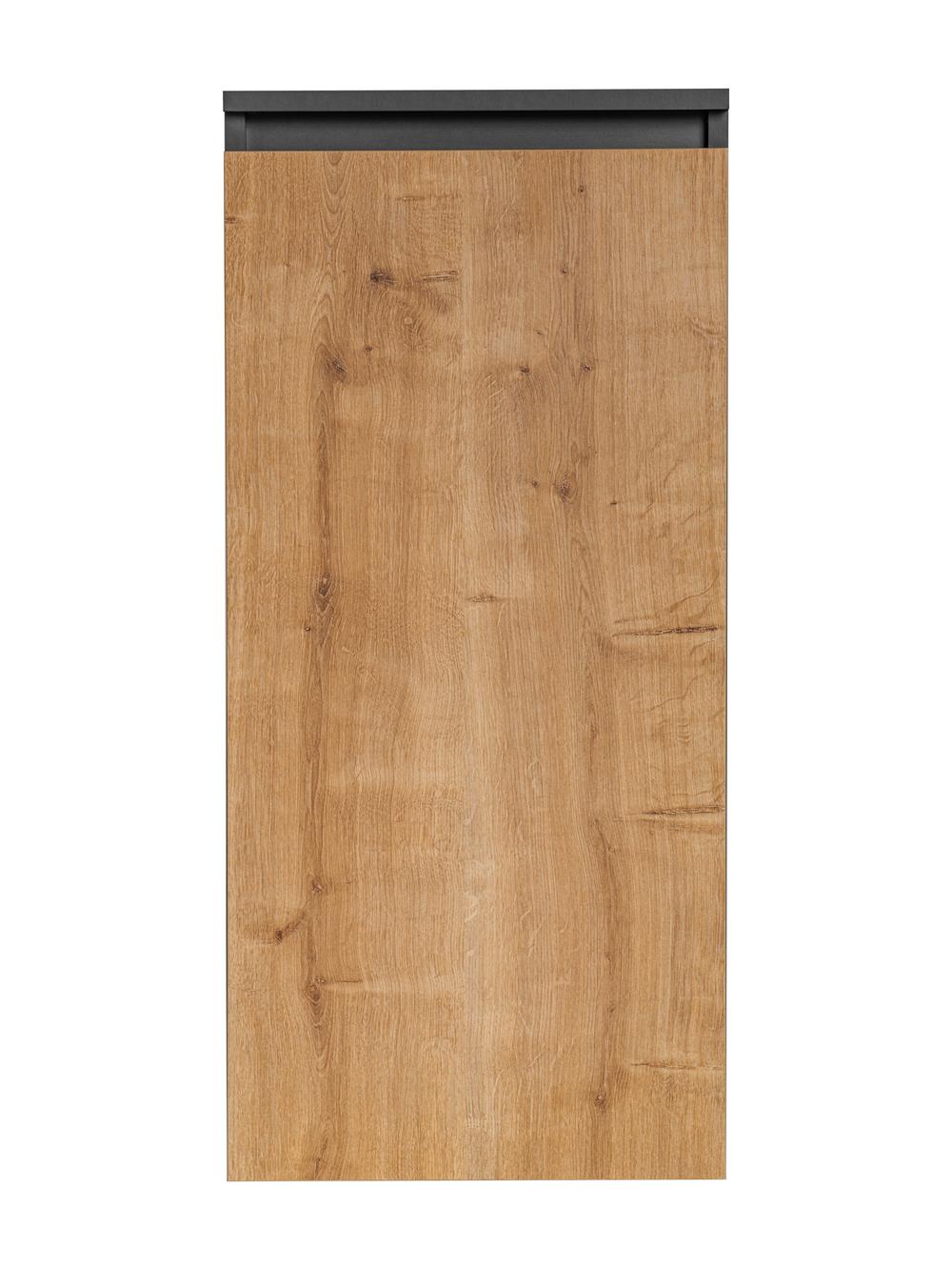 Szafka niska z koszem na pranie MONAKO grafitowa dębowa 87x40x33cm - MONAKO_GREY_OAK_811_-_FSC