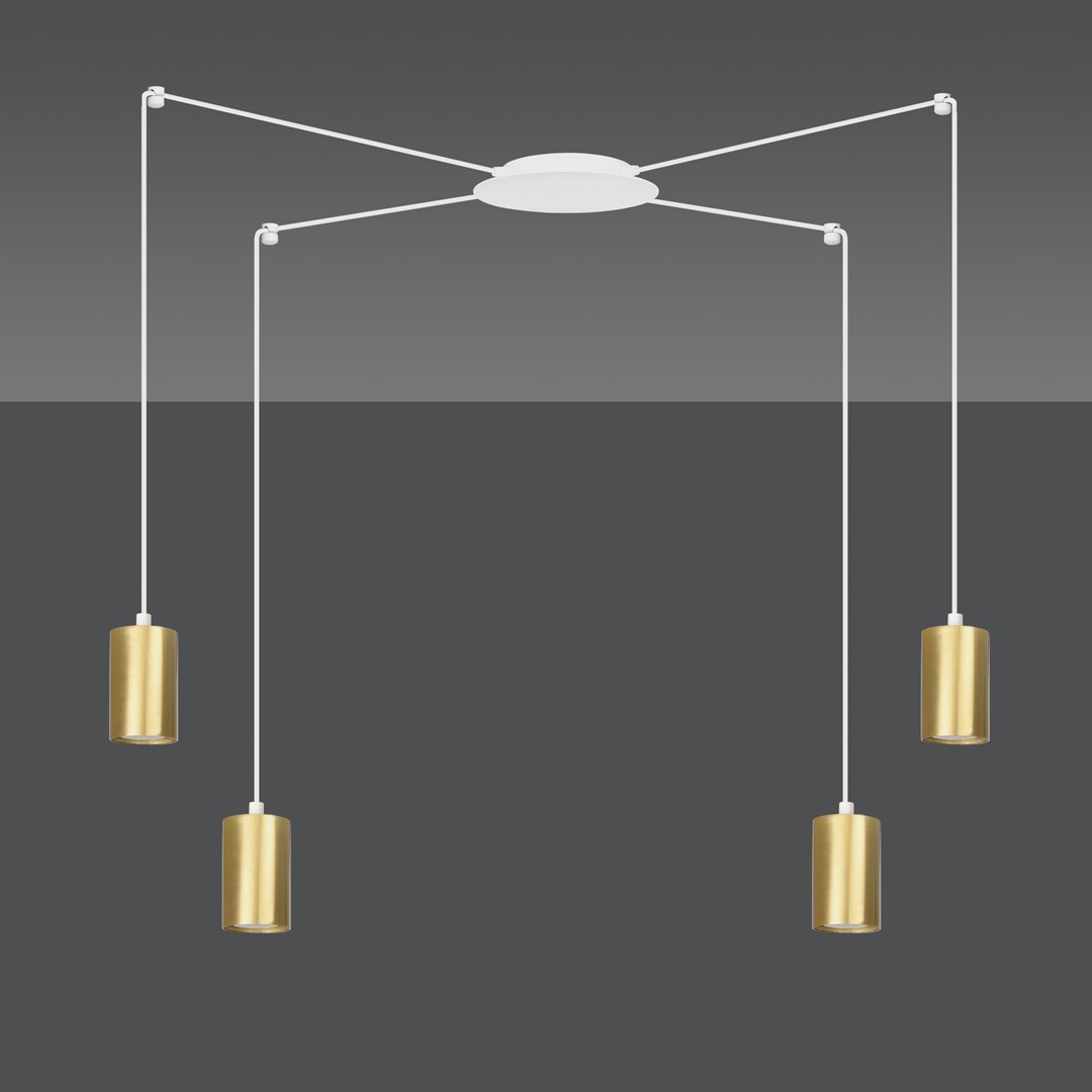 Lampa wisząca TRAKER Biały/Złoty 527/4 - 527/4