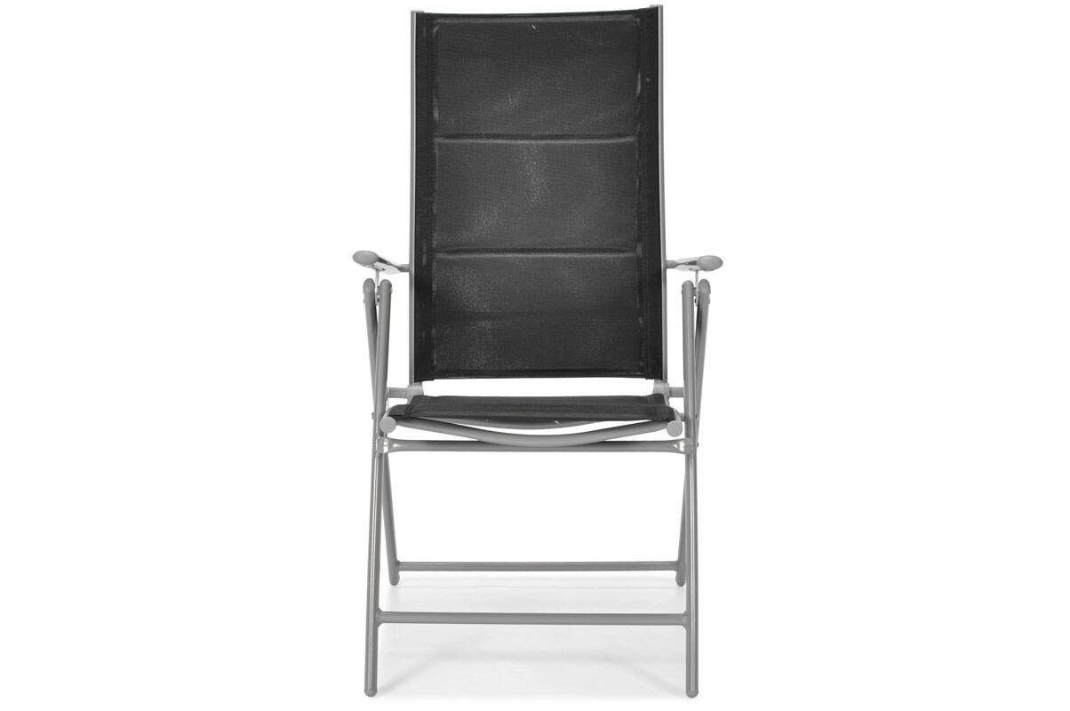 Krzesło ogrodowe składane MODENA aluminiowe czarne