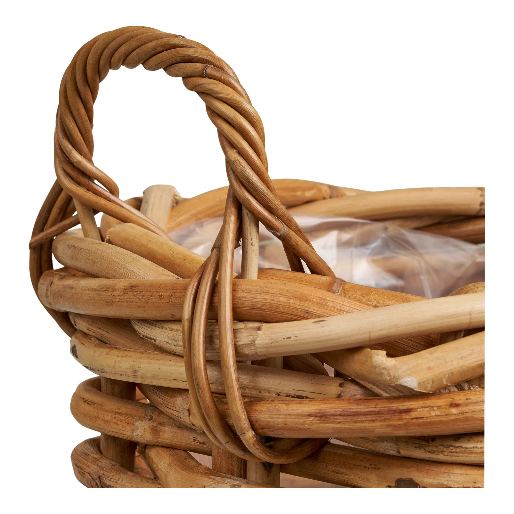 Kosze rattanowe BURTON zestaw 3 sztuk naturalny - 4401061