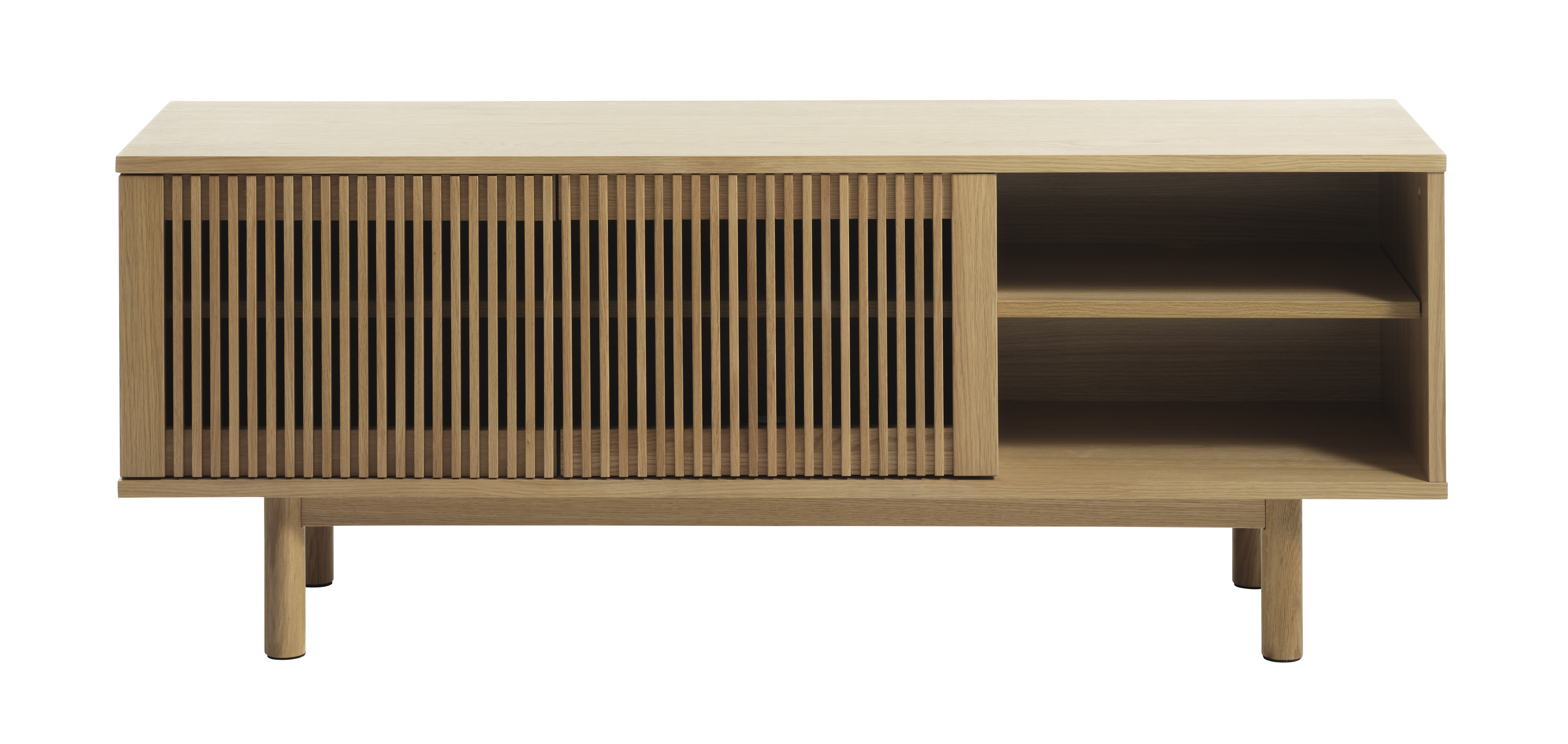 Szafka RTV 2-drzwiowa TIBER Szer. 143 Cm - dąb naturalny - UN_49660200