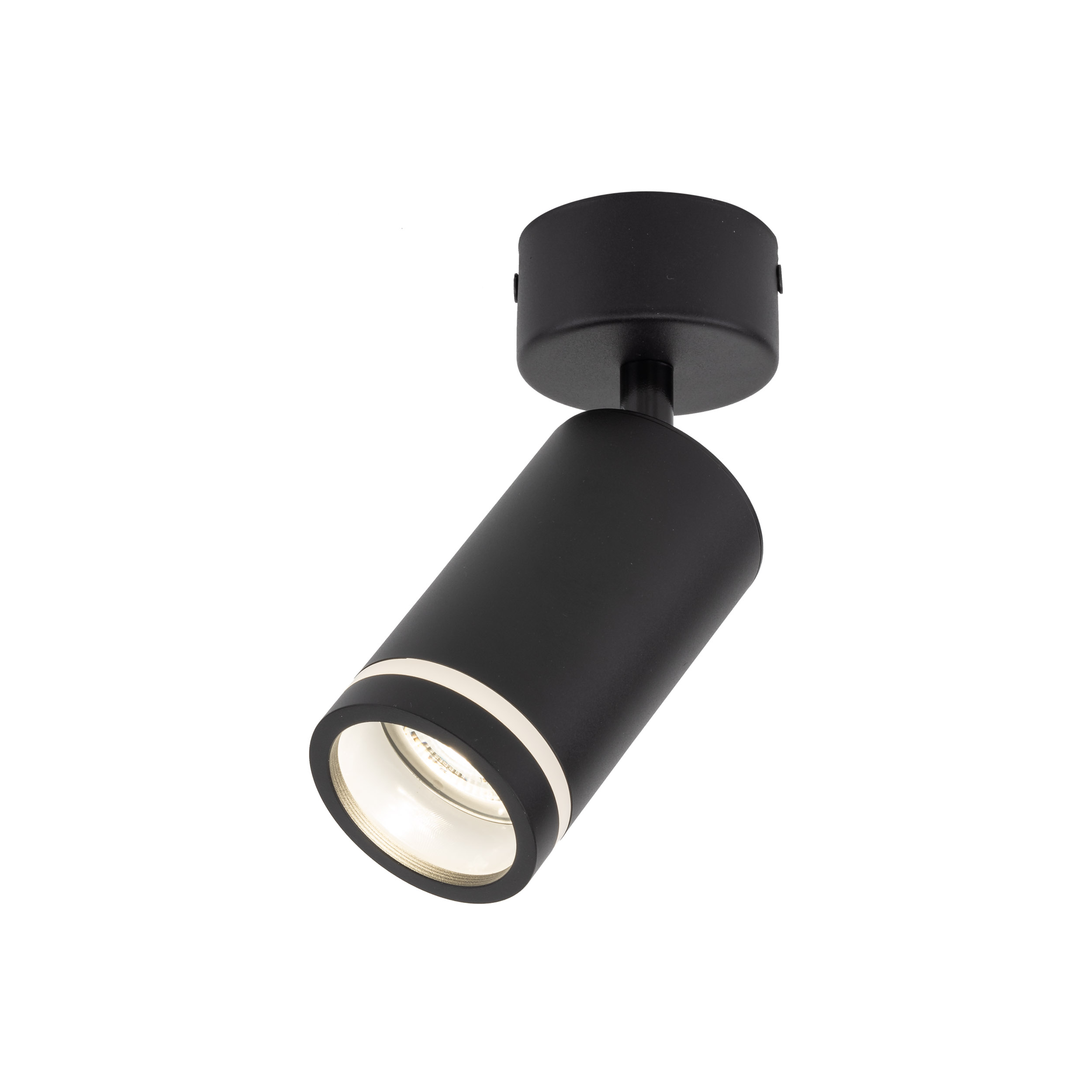 Lampa sufitowa / Kinkiet JET czarny regulowany z pierścieniem świetlnym 15x13x5cm - TK_6910