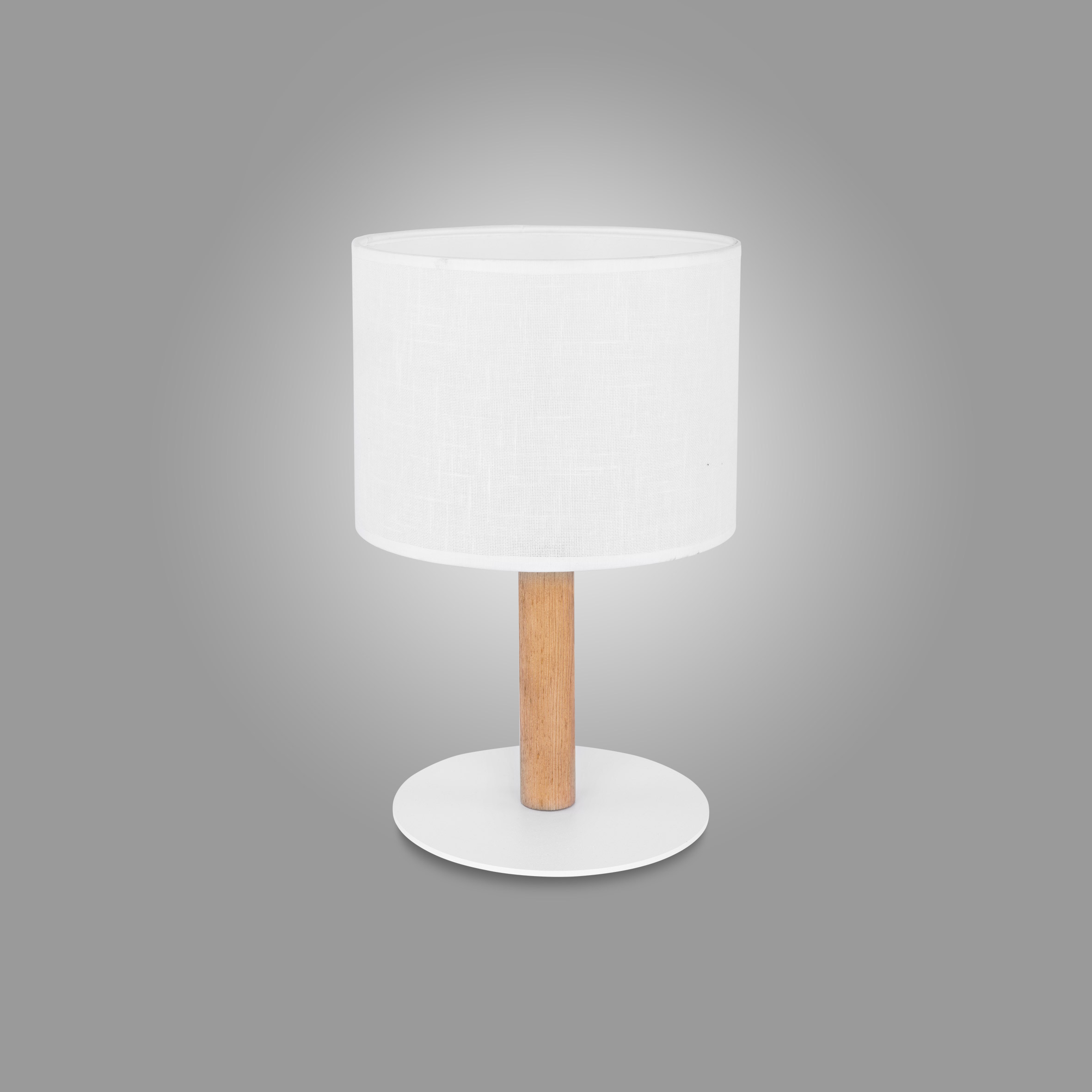 Lampka nocna DEVA biała na drewnianej jasnej nodze 33x20cm - TK_5217