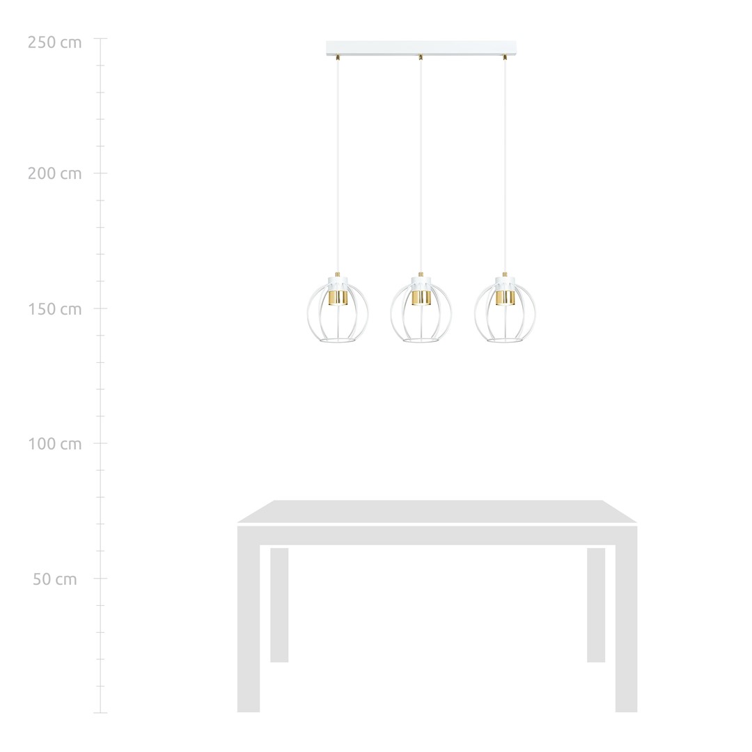 Lampa wisząca AJAX Czarny/Złoty 1224/3 - 1224/3