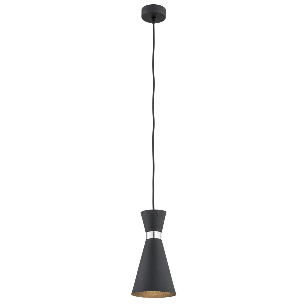 Lampa wisząca LUKKA czarna chromowana 108 cm