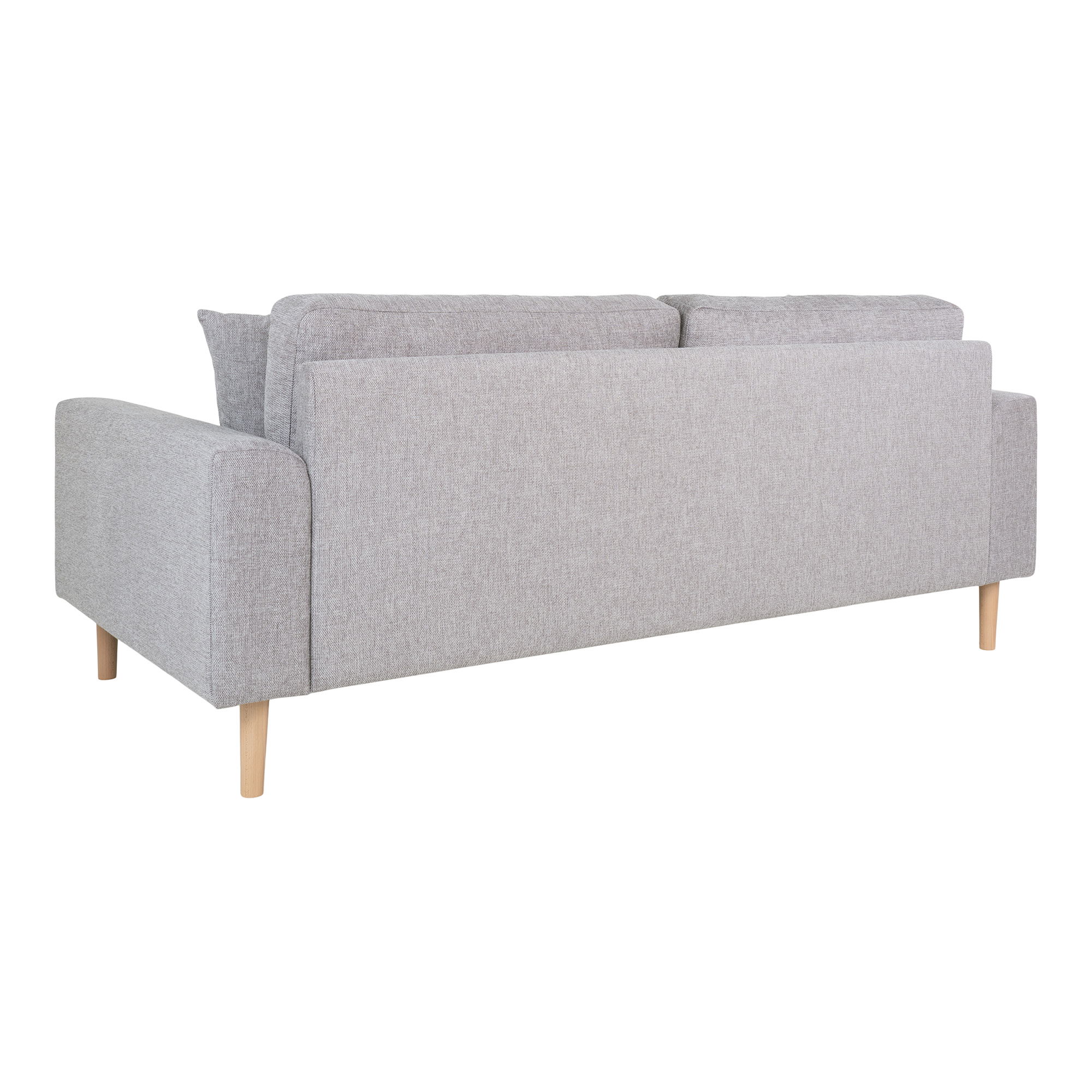 Sofa wypoczynkowa 2,5-osobowa LIDO jasnoszara, naturalne nóżki - 1301800