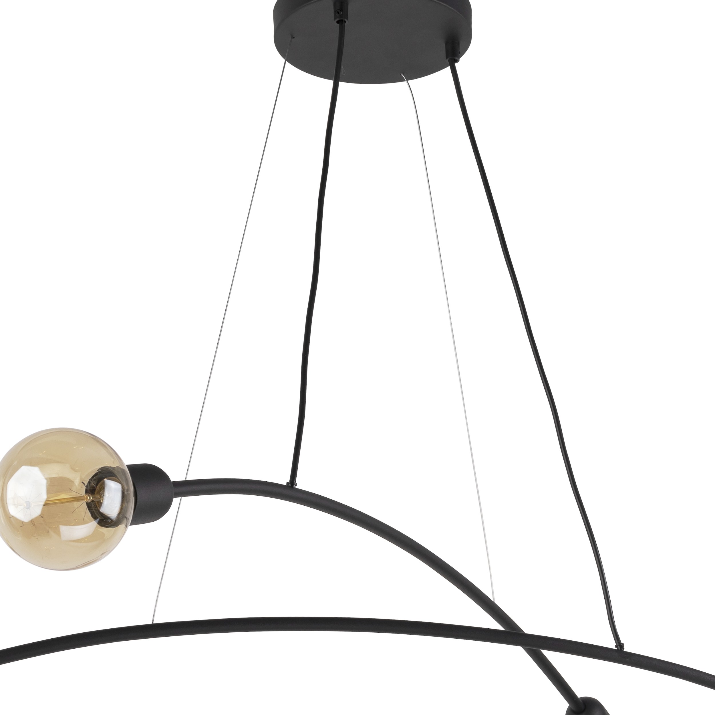 Lampa wisząca HELIX czarna metalowa 125x90cm - TK_2724