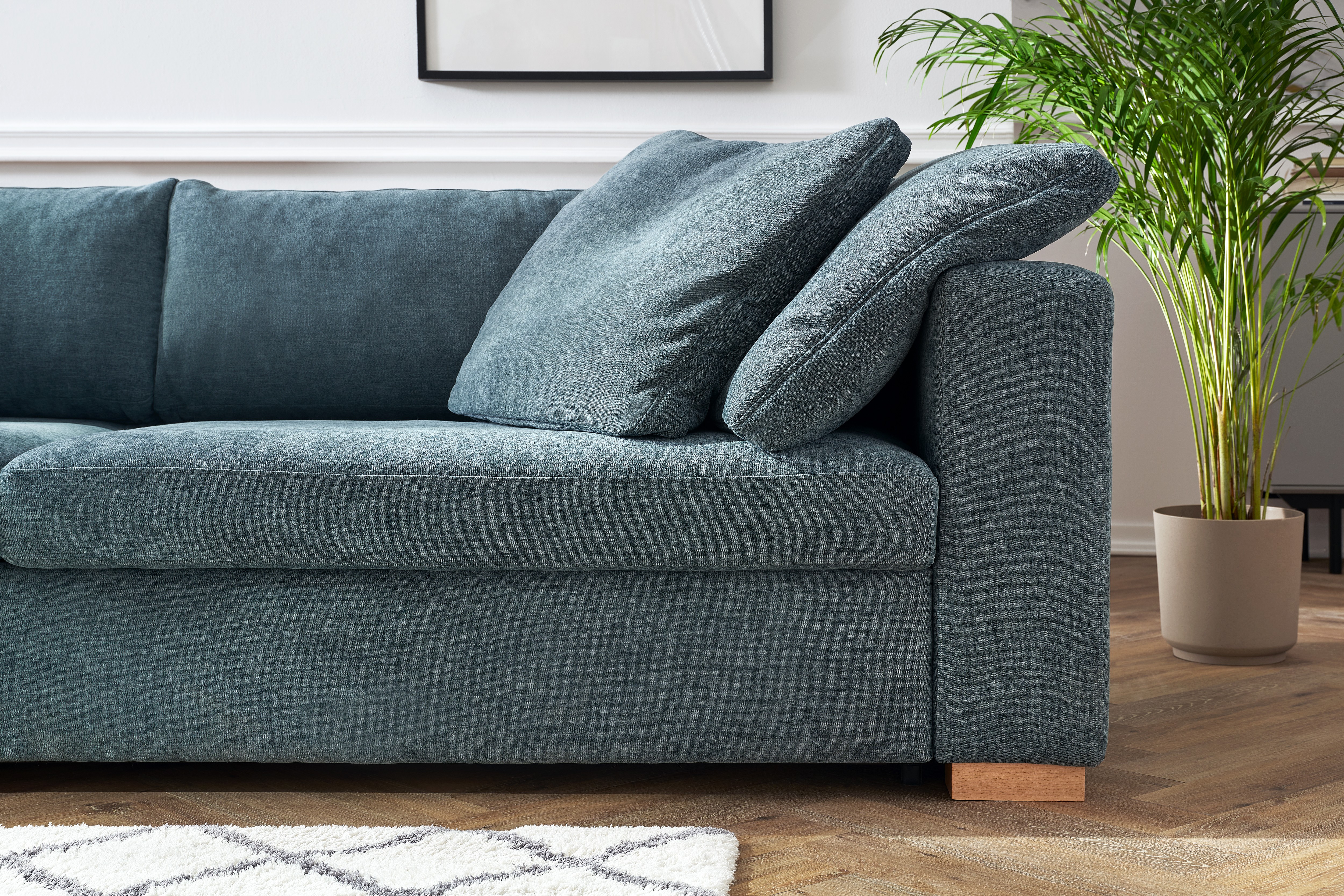 Sofa rozkładana Macaroni niebieskam MEBLEX - MACARONI-CITY72BLUE